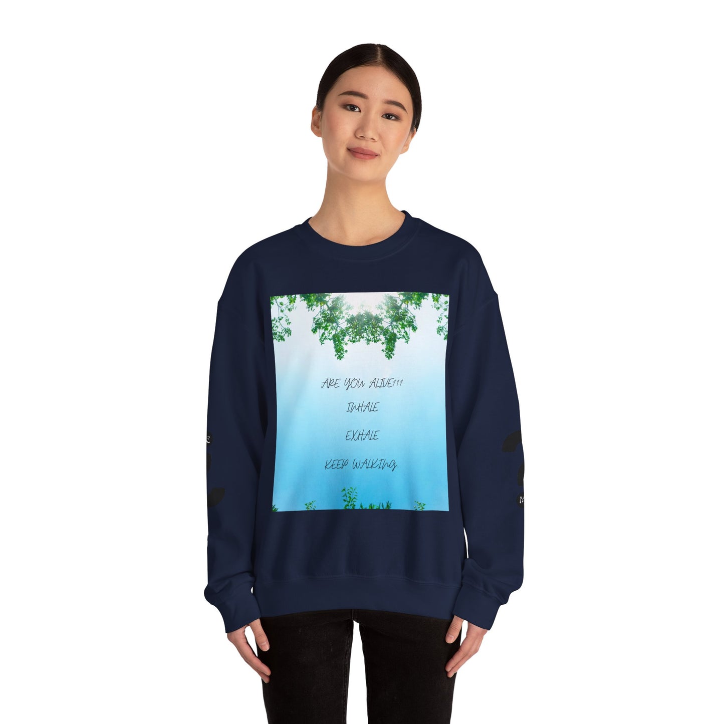 ARE YOU ALIVE Crewneck Sweatshirt, Motivational Gift, Cozy Relaxed Wear, Nature Vibes, Unisex Sweatshirt, Self-Care