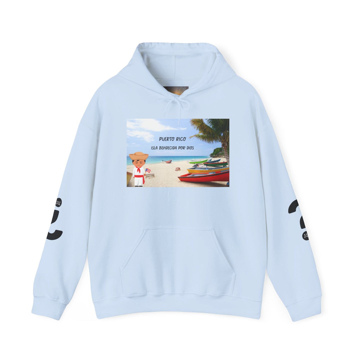 Puerto Rico Love Hooded Sweatshirt, Beach Vibes Sweatshirt, Unisex Vacation Hoodie, Island Life Apparel, Tropical Gift for Travelers