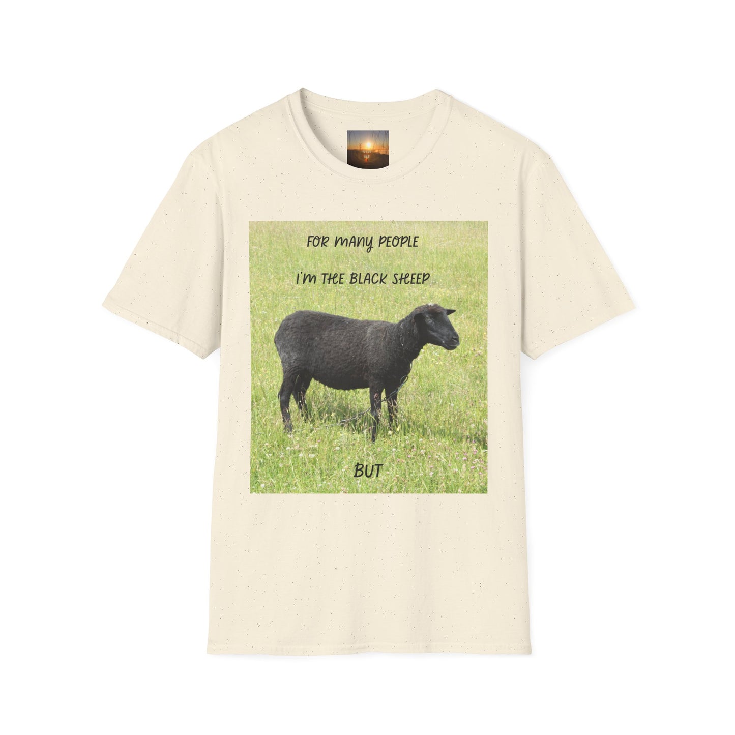 BLACK SHEEP Playful Sheep Graphic T-Shirt, Fun Tee for Animal Lovers, Gift for Sheeple, Humorous Farm Shirt, Cute Casual Top