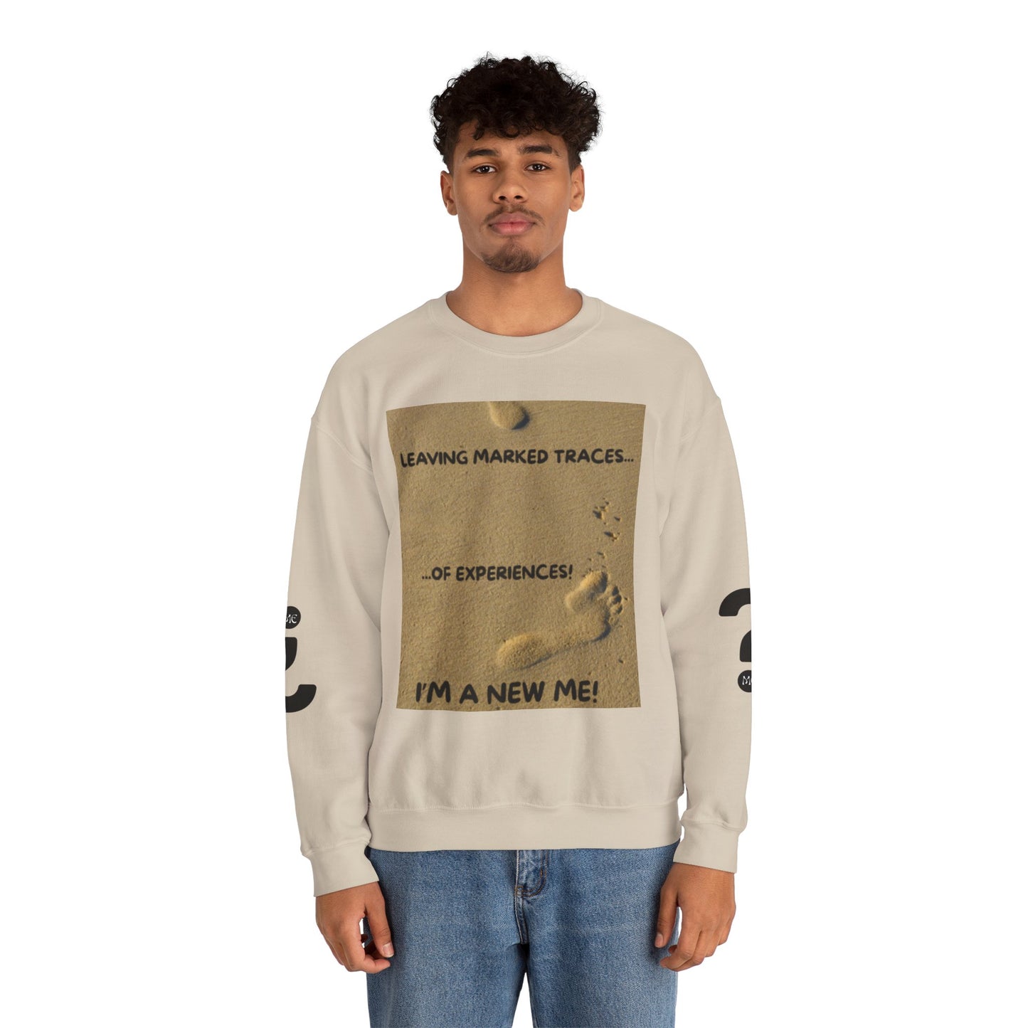 LEAVING MARKED TRACES New Beginnings Crewneck Sweatshirt | Inspirational Gift, Motivational Apparel, Unisex Fashion, Casual Wear, Self-Improvement