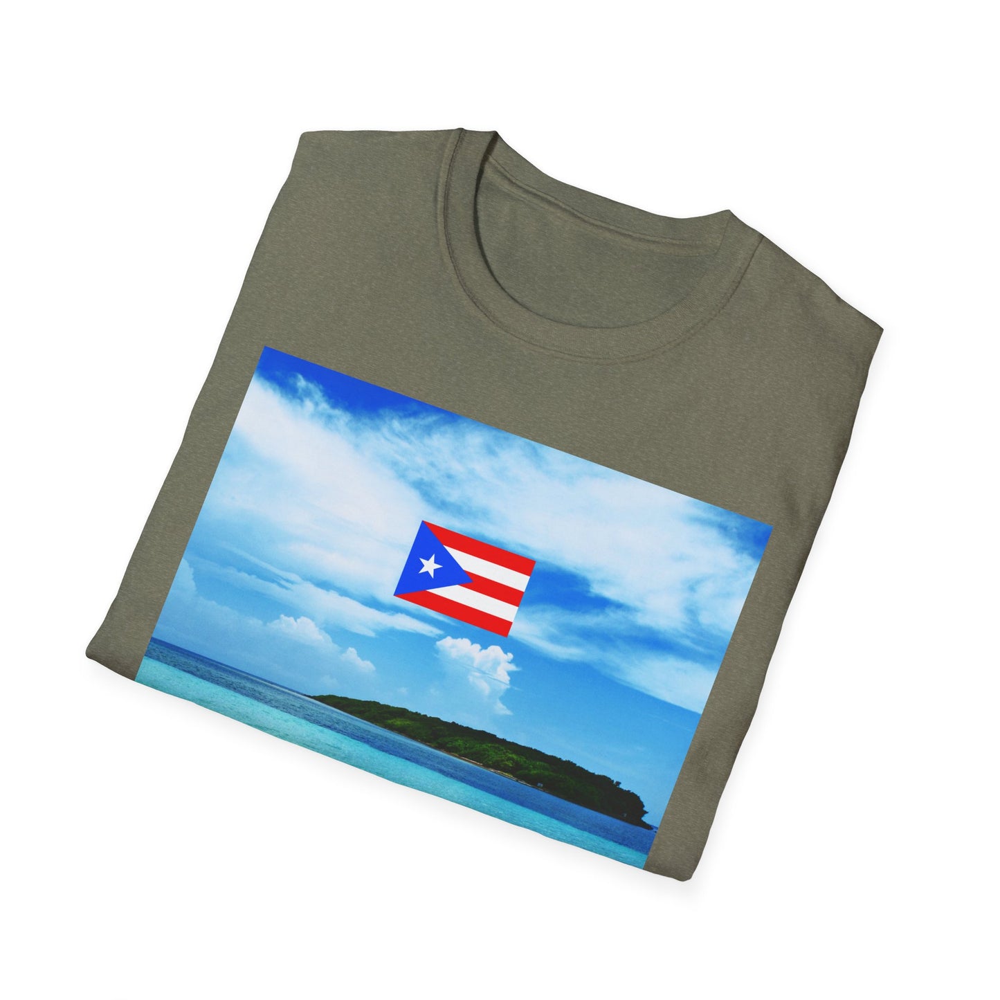 Puerto Rico Pride T-Shirt, Beach Vacation Tee, Unisex Graphic Shirt, Lighthouse Design, Caribbean Summer Wear