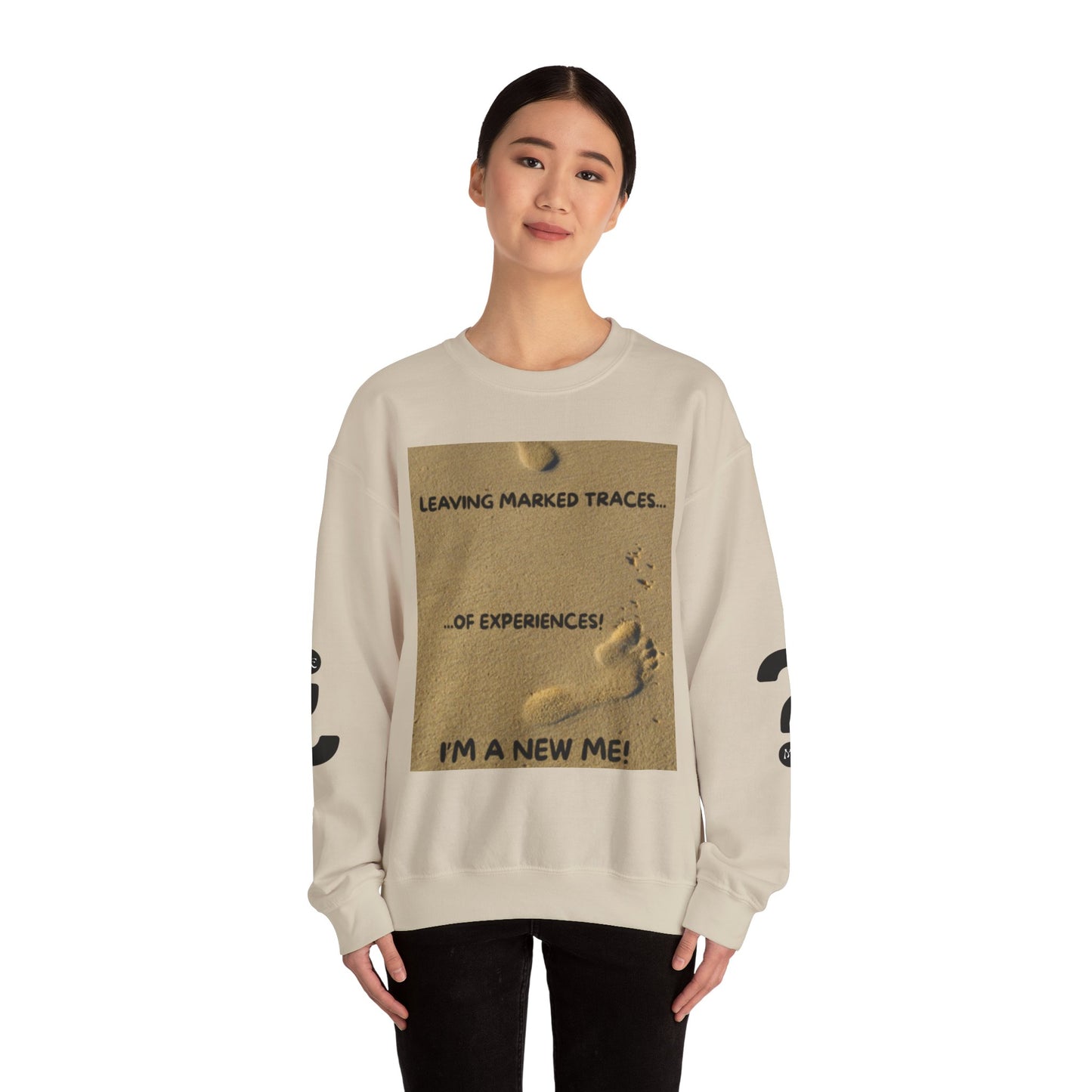 LEAVING MARKED TRACES New Beginnings Crewneck Sweatshirt | Inspirational Gift, Motivational Apparel, Unisex Fashion, Casual Wear, Self-Improvement