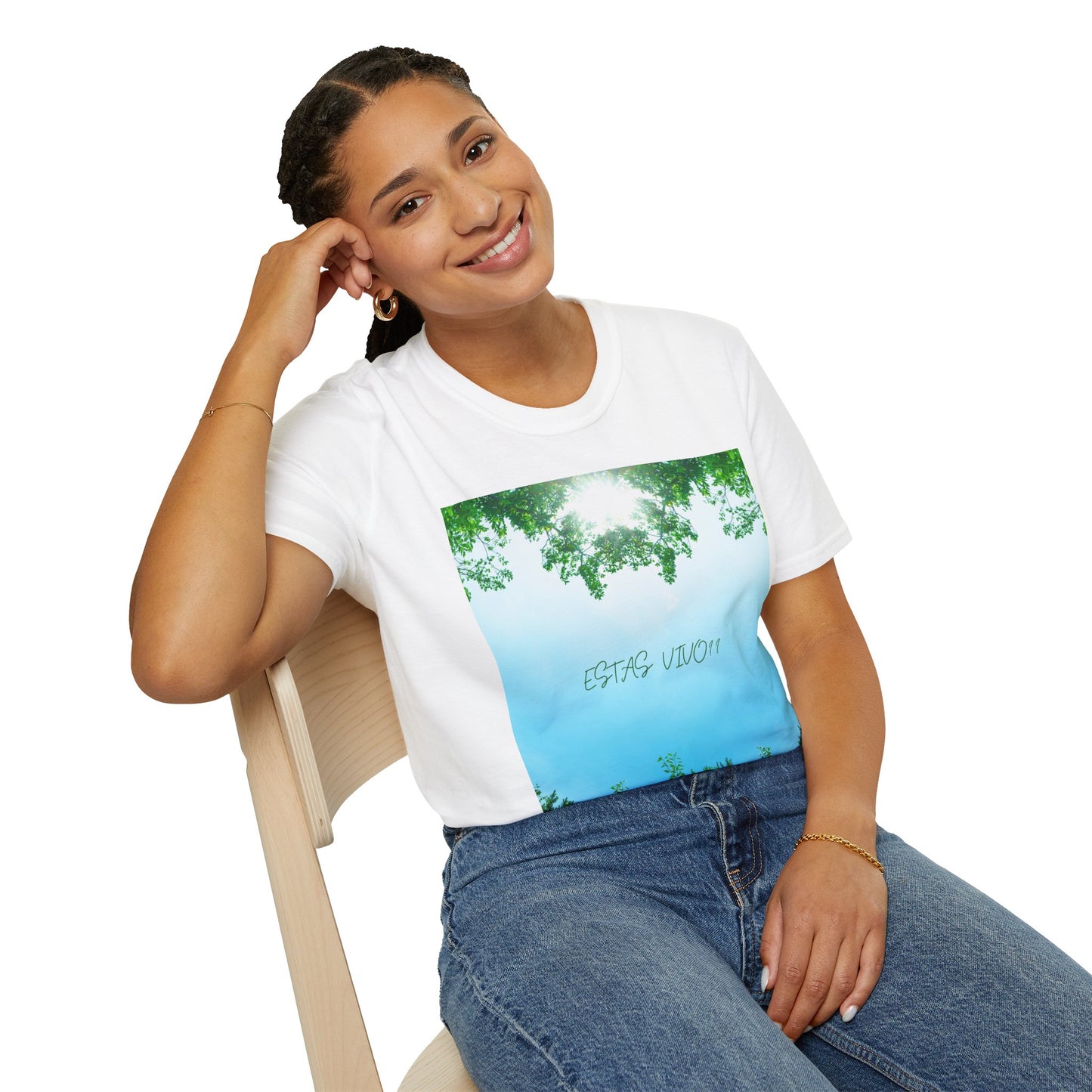 ESTAS VIVO? Serene Nature T-Shirt, Yoga Wear, Mindfulness Tee, Inspirational Shirt, Relaxation Gift, Unisex Summer Top