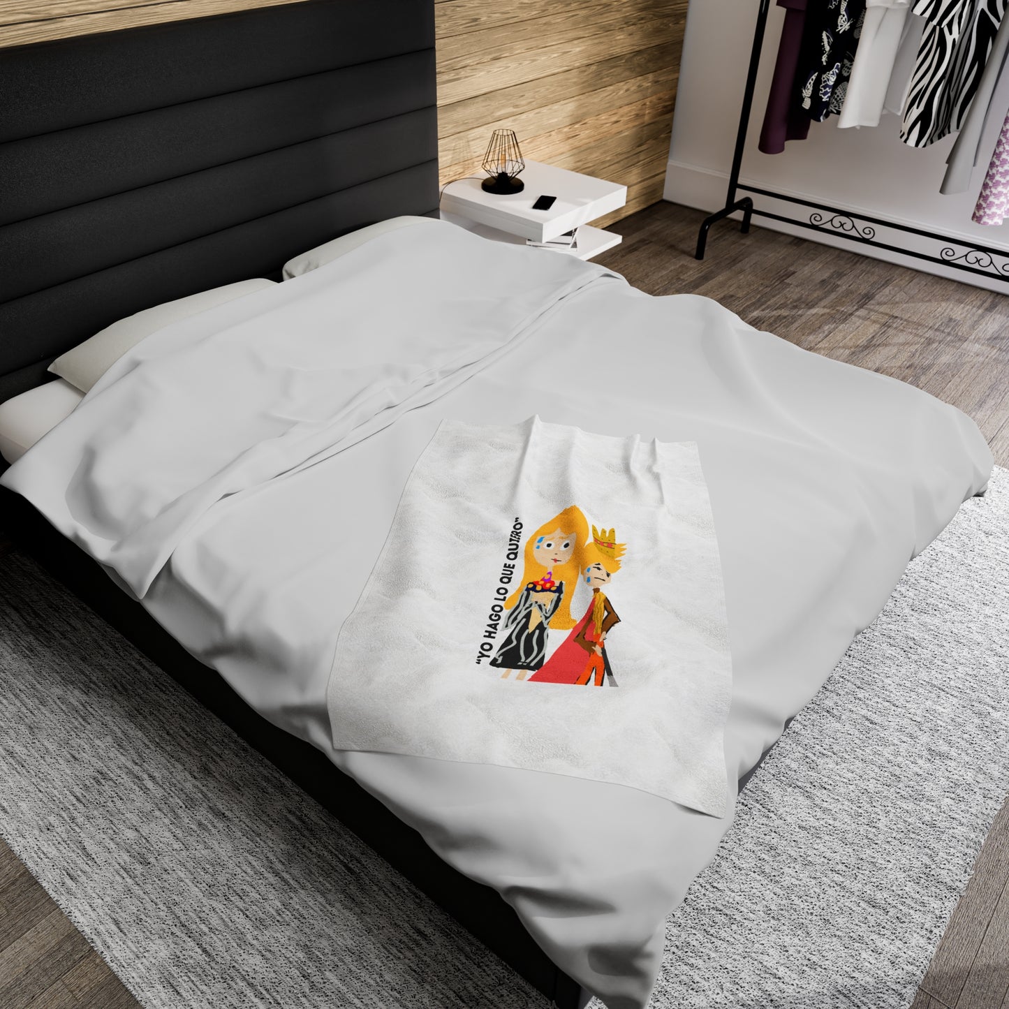 YO HAGO LO QUE QUIERO Velveteen Plush Blanket