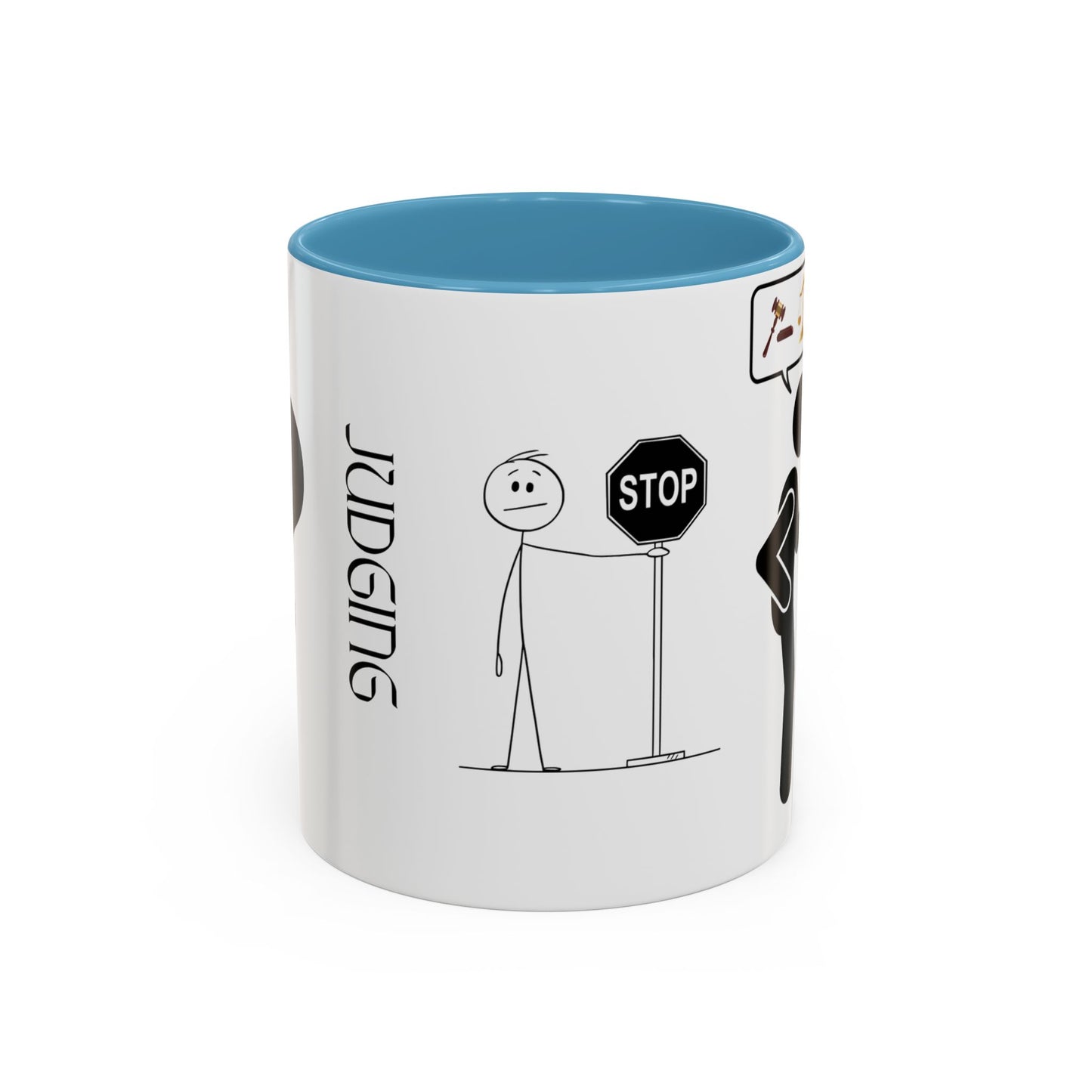 Judging Coffee Mug - 11 & 15oz Ceramic Drinkware for Funny Gift, Home Decor, Office Use, Tea Lovers, Unique Present