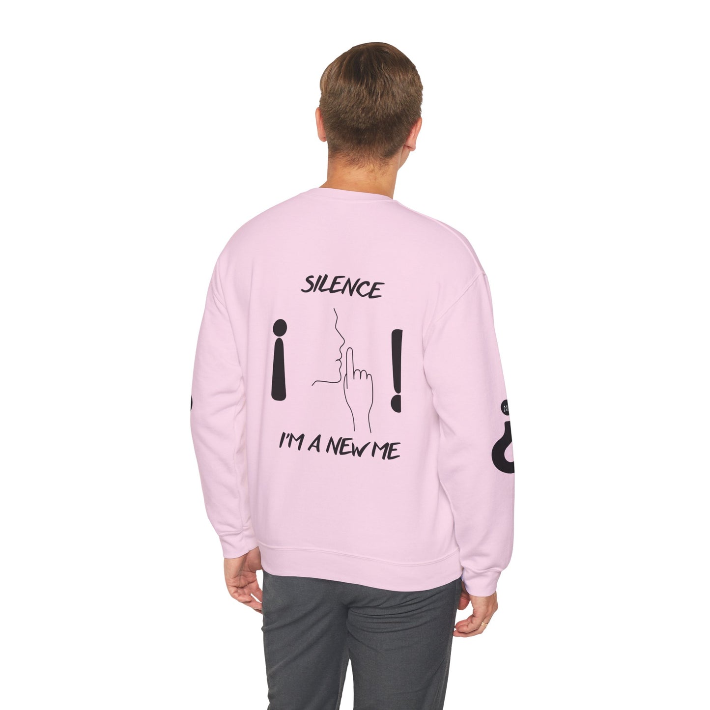 SHHH! SILENCE Unisex Humor Crewneck Sweatshirt: Funny Silence Design, Perfect for Gifting, Casual Wear, Birthday, Holidays, Conversation Starter