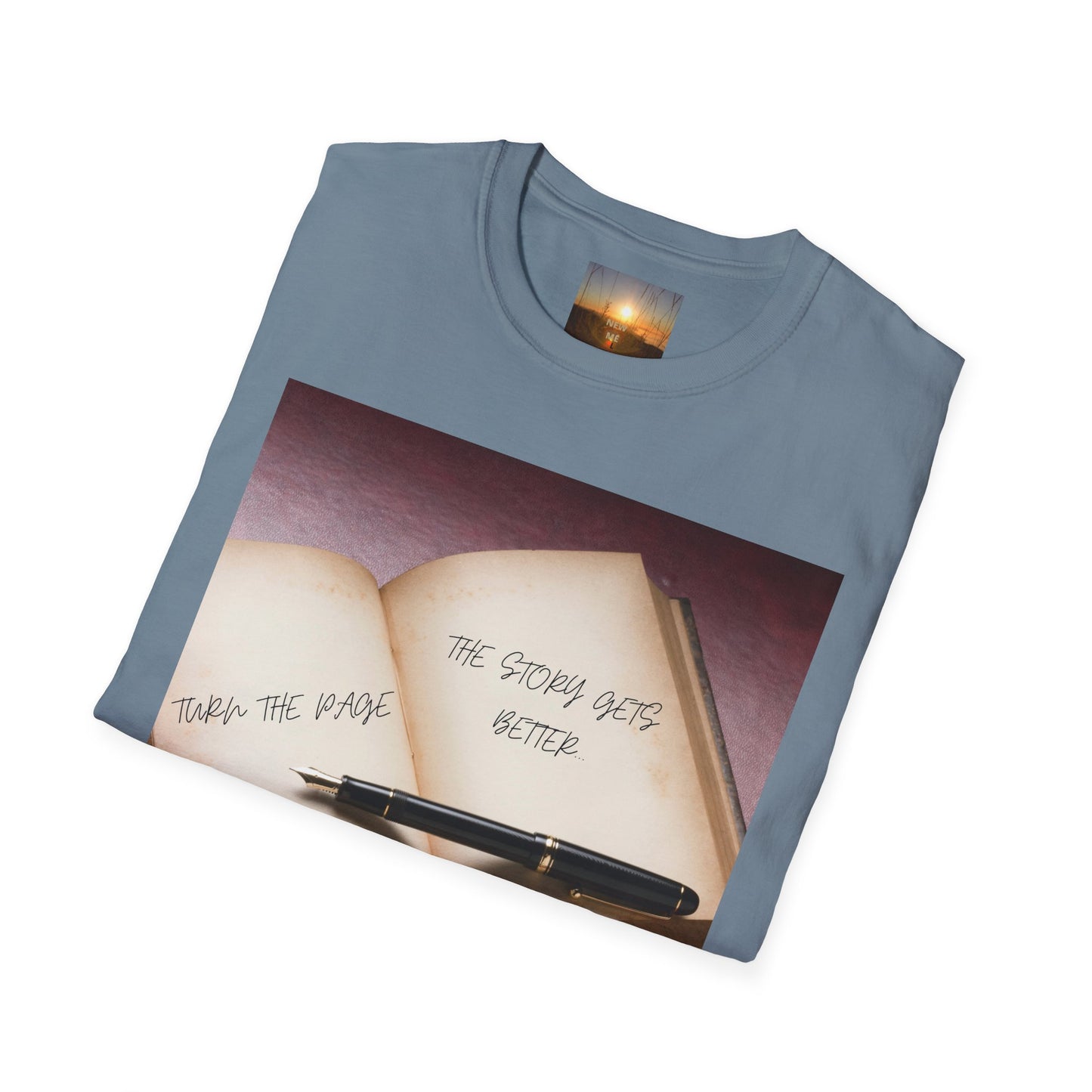 TURN THE PAGE Inspirational Book T-Shirt, Motivational Tee, Reading Lover Gift, Journal Enthusiast Apparel, Bookworm T-Shirt, Literary Quote Shirt