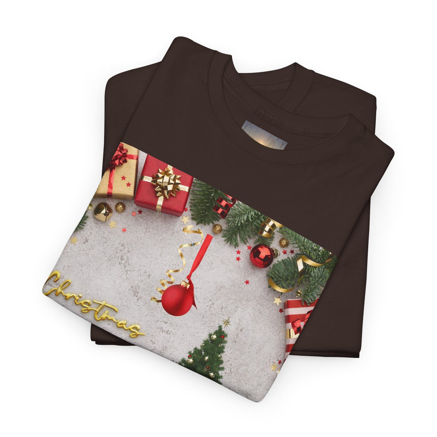 Christmas-Themed Unisex Heavy Cotton Tee, Holiday Gift, Festive Apparel, Family Gatherings, New Year Celebrations, Cute Christmas Shirt