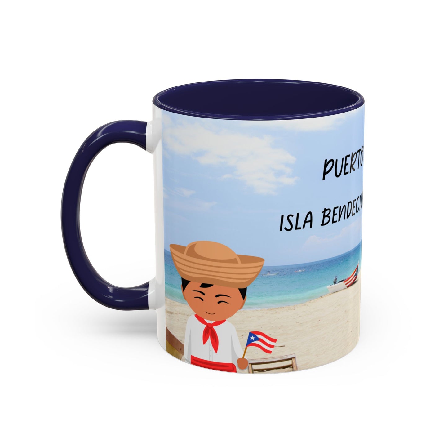 Puerto Rico Accent Coffee Mug - Tropical Beach Vibes, Travel Gift, Summer Decor, Coffee Lover's Cup, Unique Mug for Her