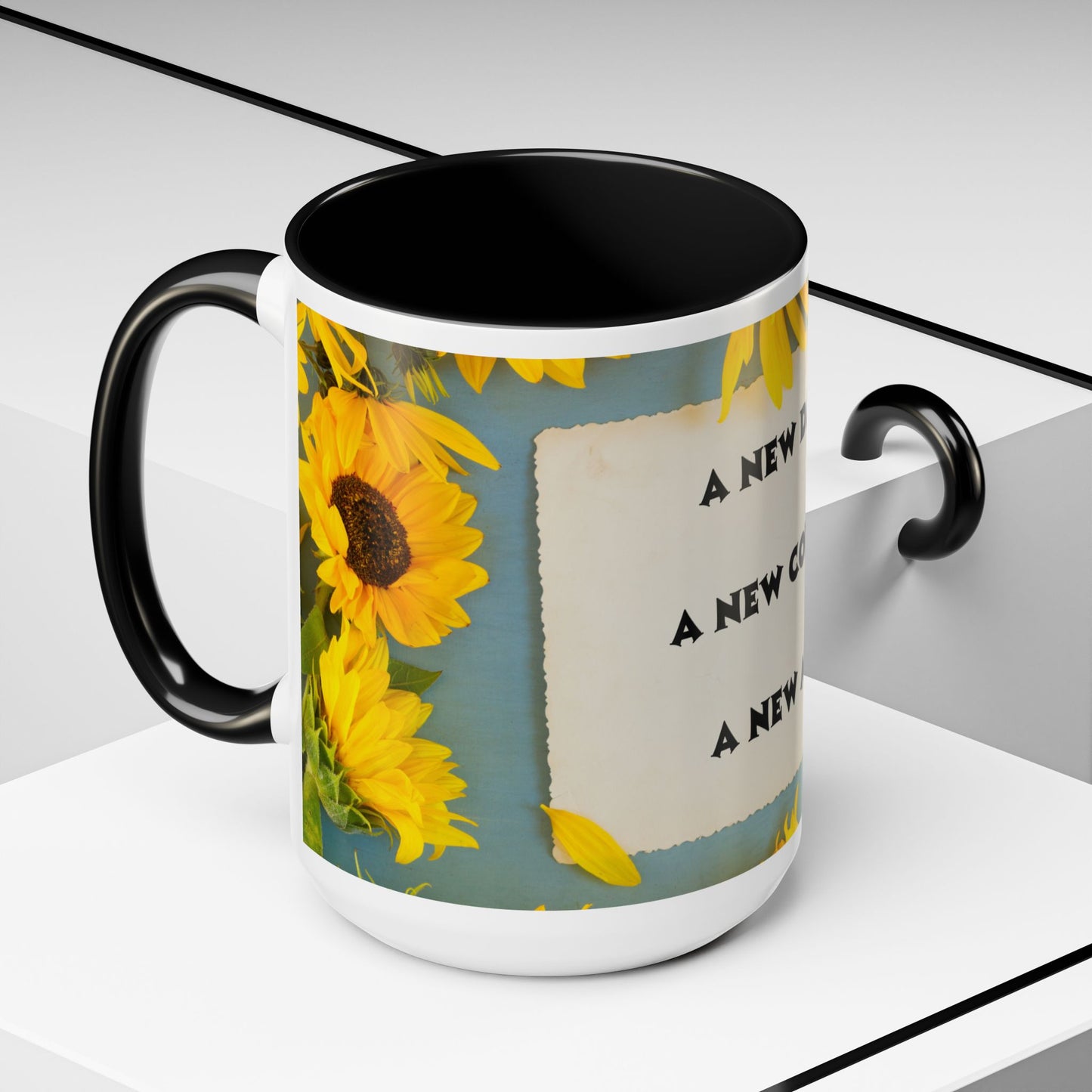A NEW COFFEE A NEW DAY A NEW ME... Accent Coffee Mug, 11oz