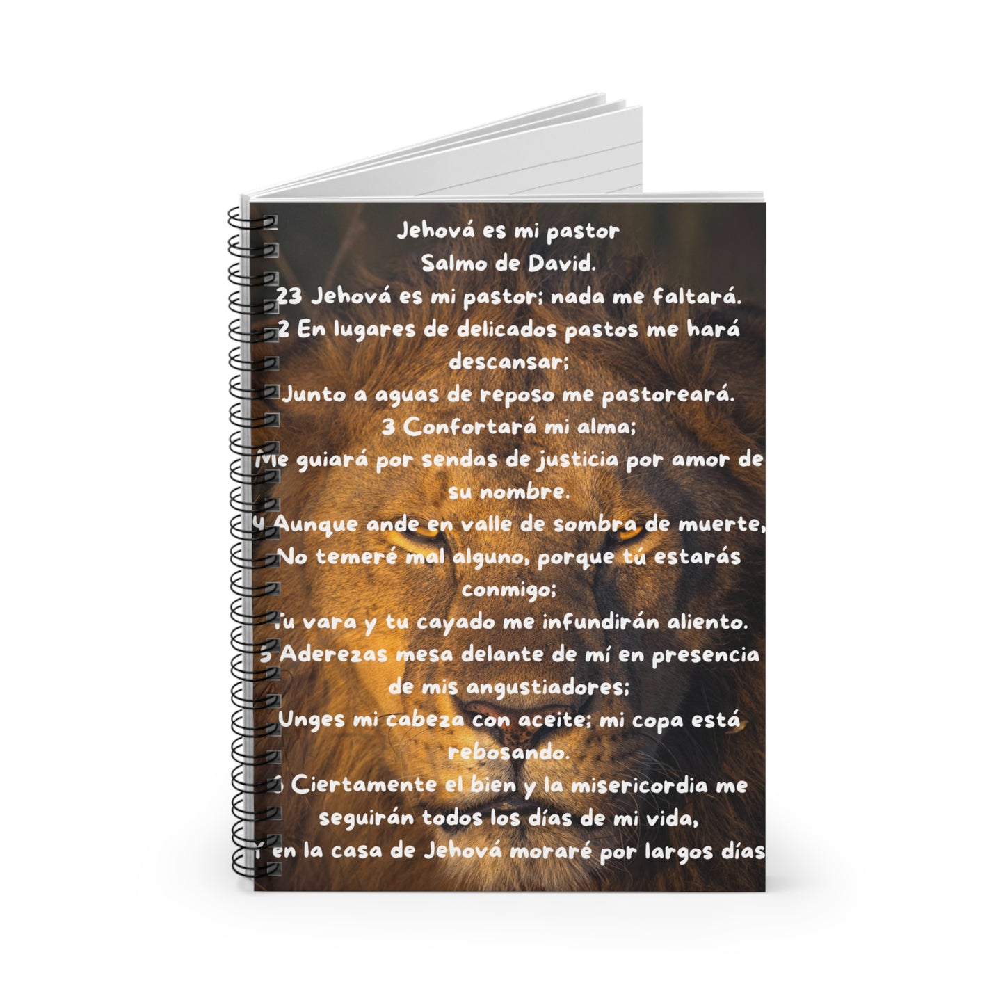 SALMO 23 Inspirational Spiral Notebook - Ruled Line for Faith and Reflection