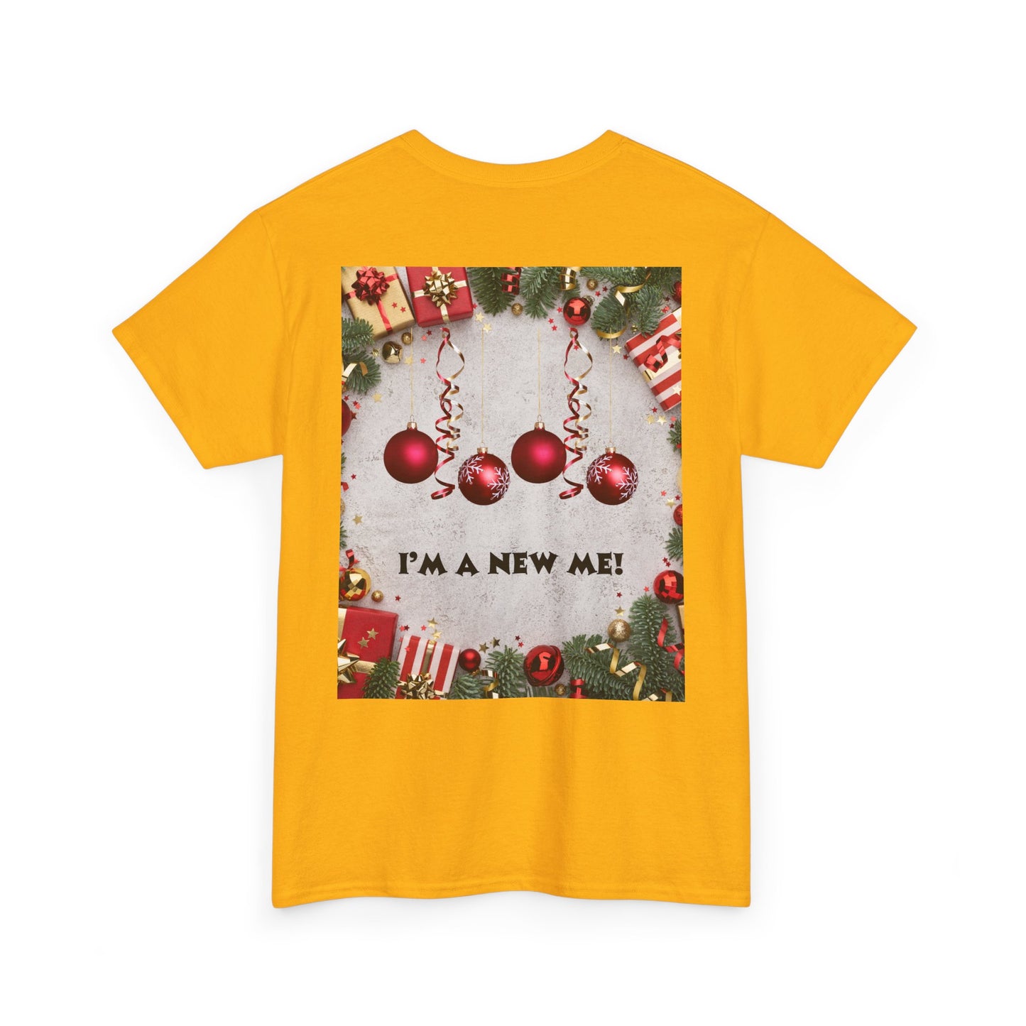 Christmas-Themed Unisex Heavy Cotton Tee, Holiday Gift, Festive Apparel, Family Gatherings, New Year Celebrations, Cute Christmas Shirt