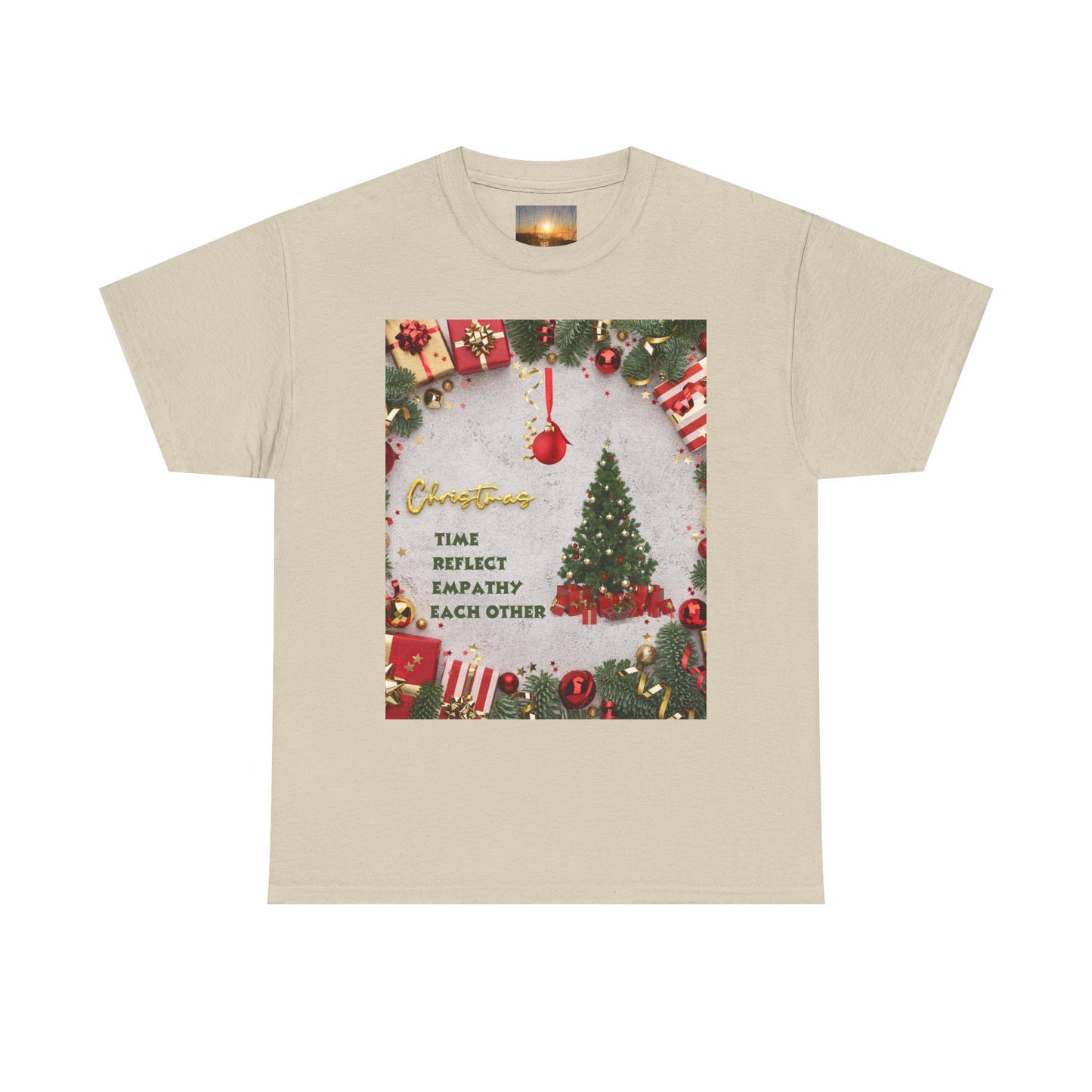 Christmas-Themed Unisex Heavy Cotton Tee, Holiday Gift, Festive Apparel, Family Gatherings, New Year Celebrations, Cute Christmas Shirt