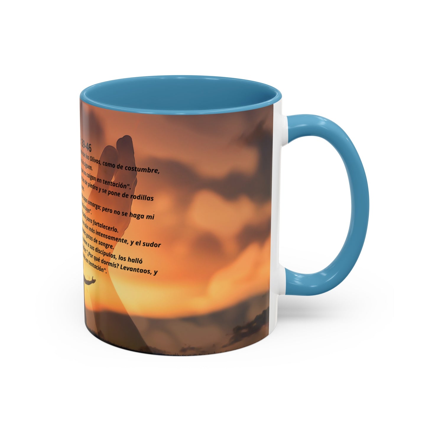 LUCAS 22: 39-46 Oración en el Monte Accent Coffee Mug (1ó1, 15oz)