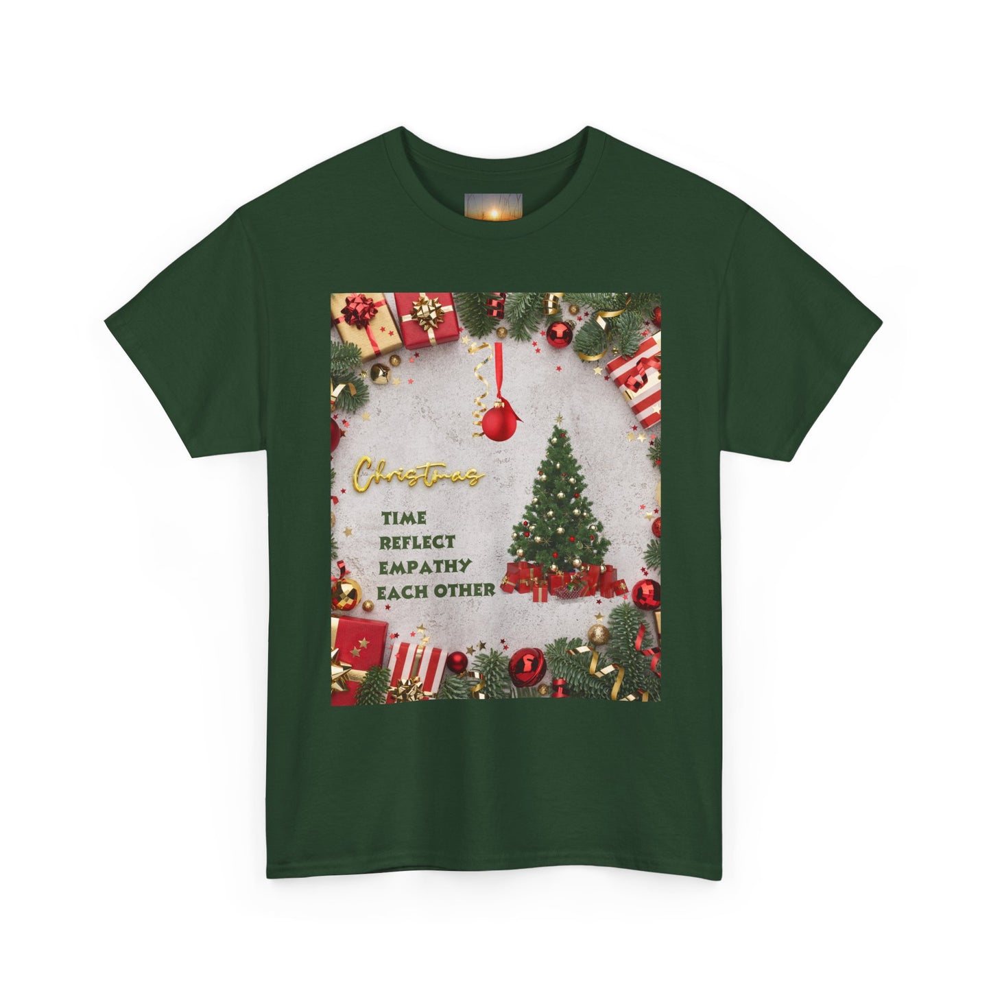Christmas-Themed Unisex Heavy Cotton Tee, Holiday Gift, Festive Apparel, Family Gatherings, New Year Celebrations, Cute Christmas Shirt
