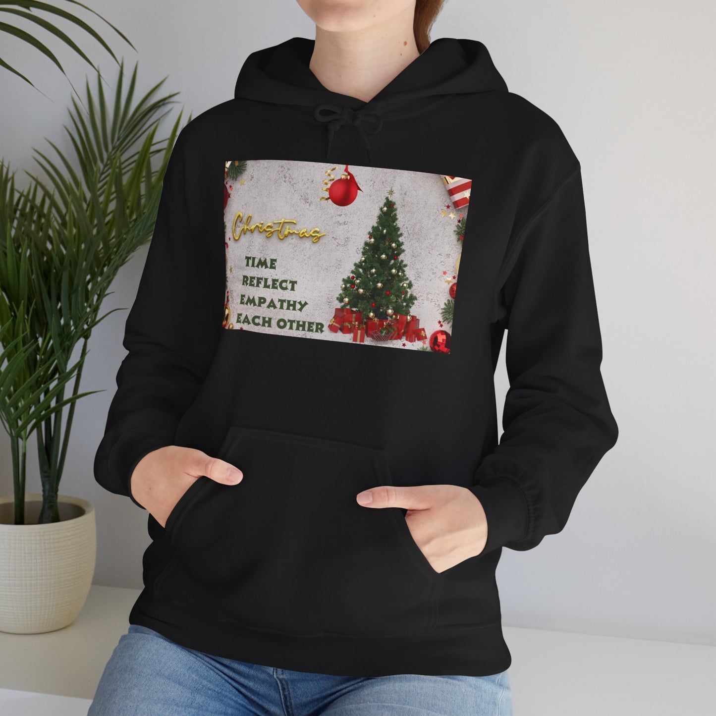 Christmas Vibe Hoodie, Festive Sweatshirt for Holiday Celebrations, Cozy Gift for Friends and Family, Unisex Winter Wear, Reflect Empathy