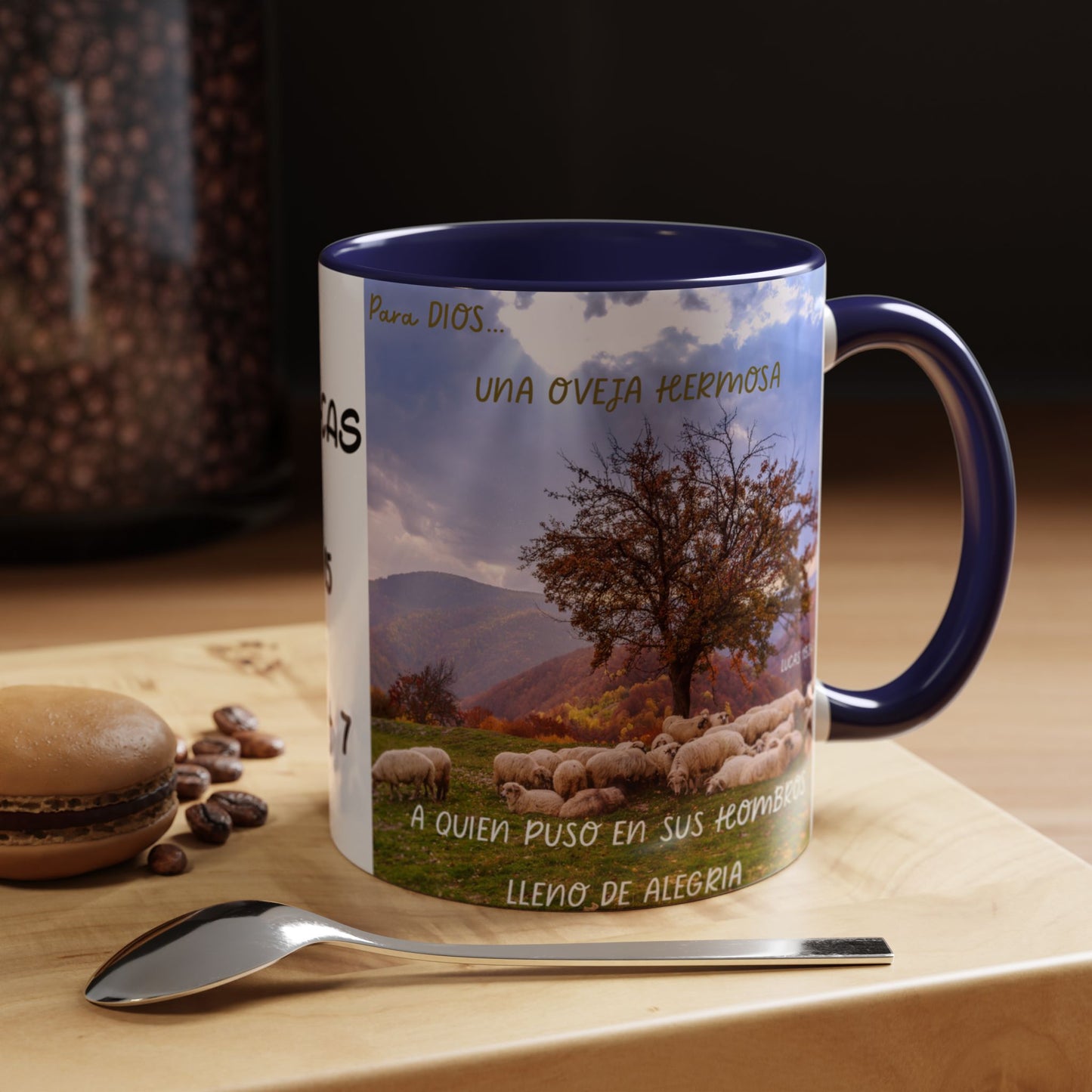 OVEJA NEGRA Personalized Accent Coffee Mug for Sheep Lovers, Custom Birthday Gift, Rustic Farmhouse Decor, Animal Mug, Unique Gift Idea