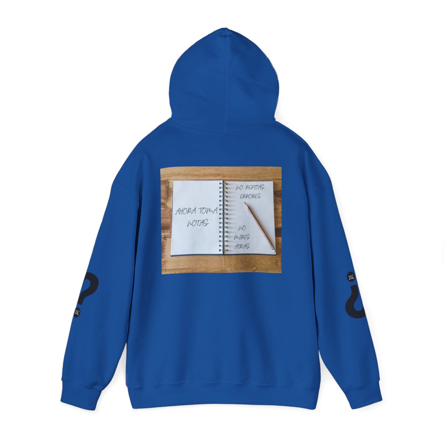 PASA LA PAGINA Inspirational Unisex Hoodie, Motivational Sweatshirt, Cozy Gift for Students, Printable Hoodie, Note-Taking Style