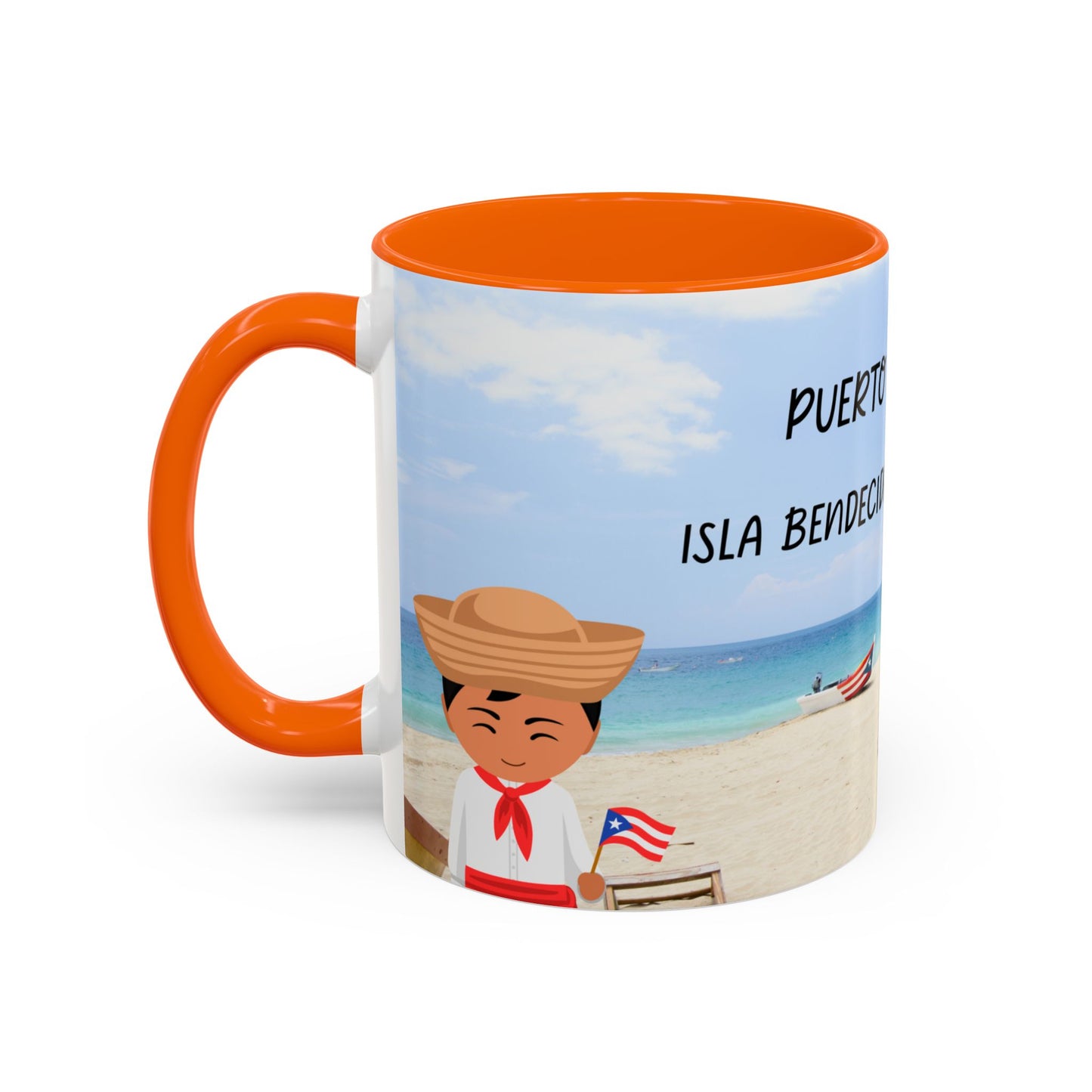 Puerto Rico Accent Coffee Mug - Tropical Beach Vibes, Travel Gift, Summer Decor, Coffee Lover's Cup, Unique Mug for Her