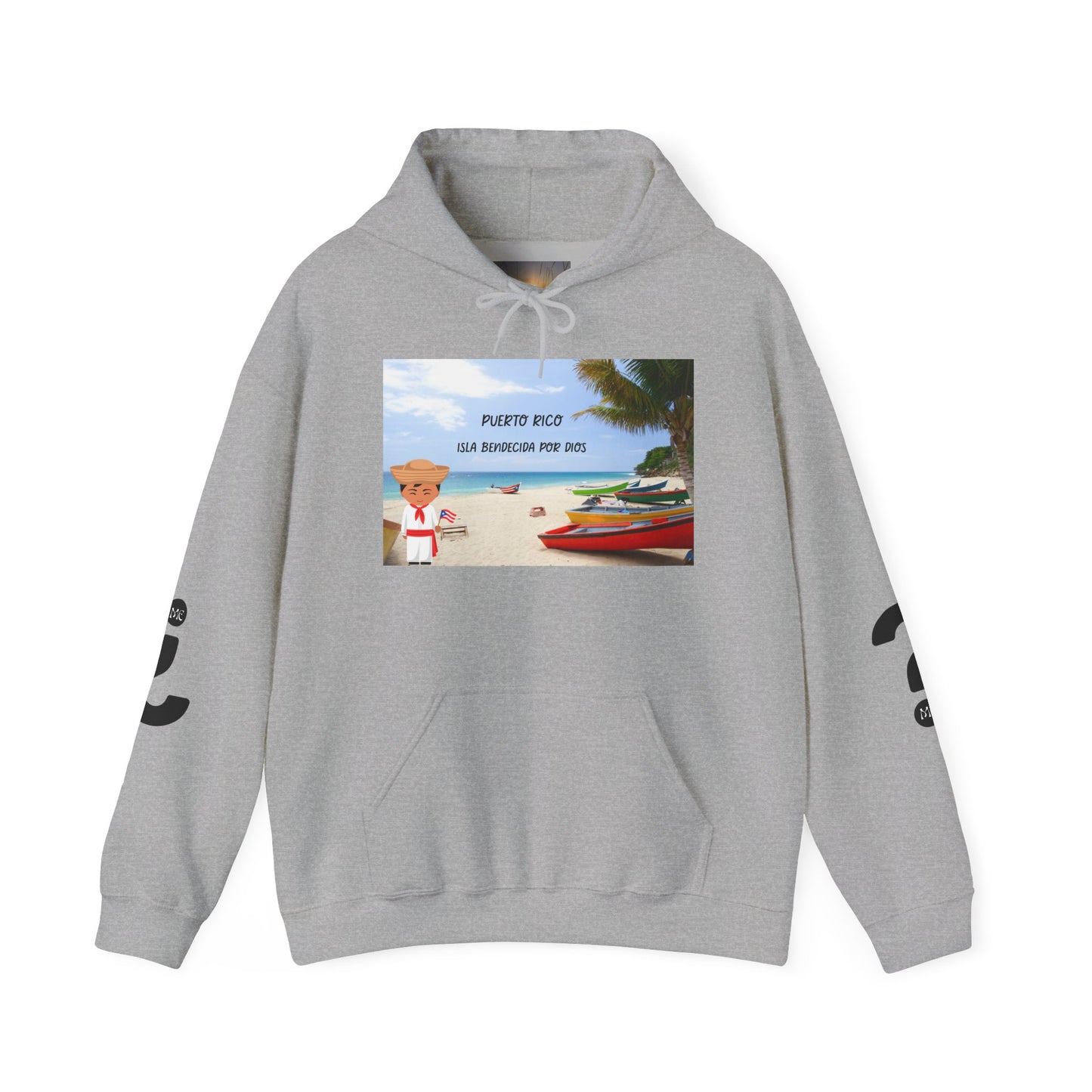 Puerto Rico Love Hooded Sweatshirt, Beach Vibes Sweatshirt, Unisex Vacation Hoodie, Island Life Apparel, Tropical Gift for Travelers