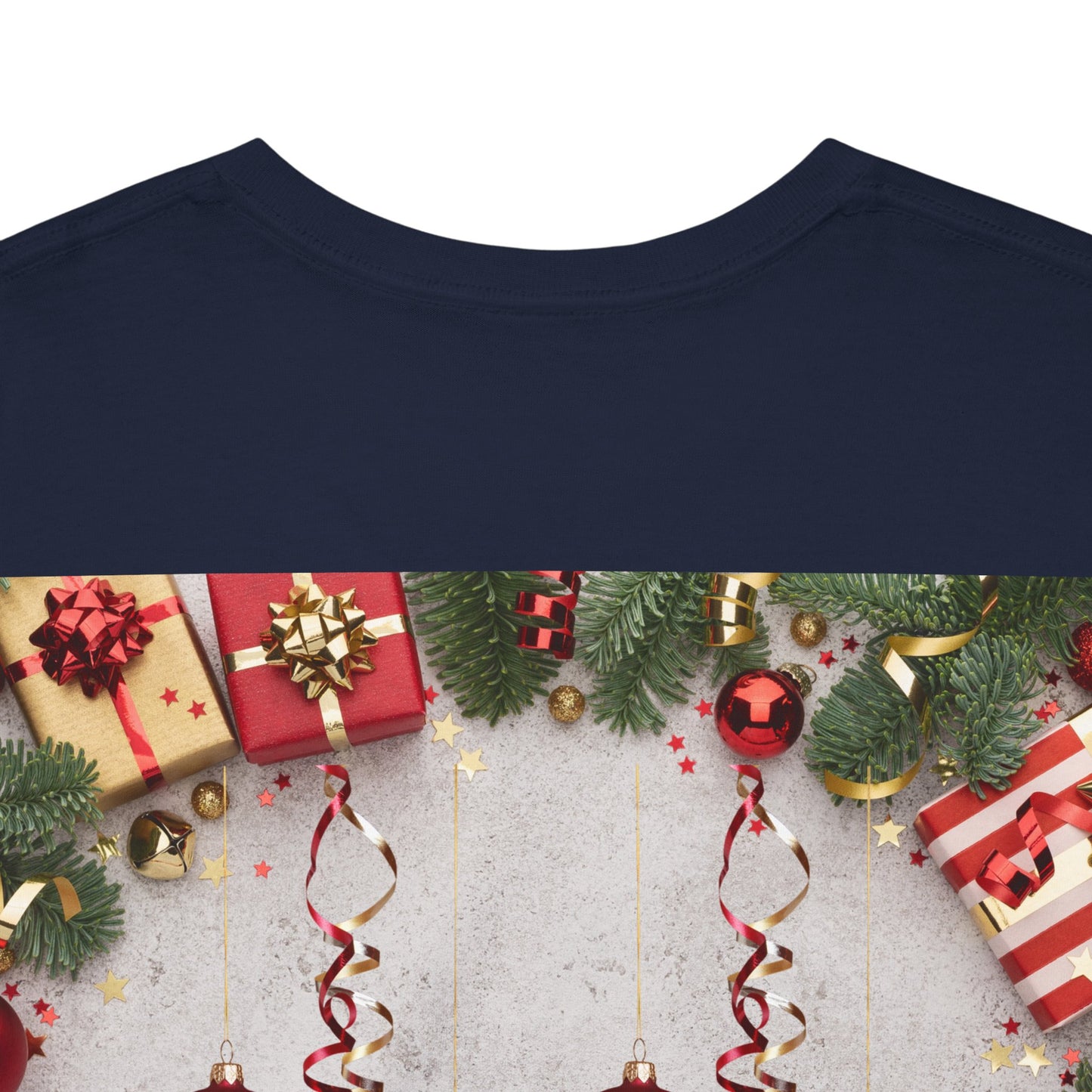 Christmas-Themed Unisex Heavy Cotton Tee, Holiday Gift, Festive Apparel, Family Gatherings, New Year Celebrations, Cute Christmas Shirt