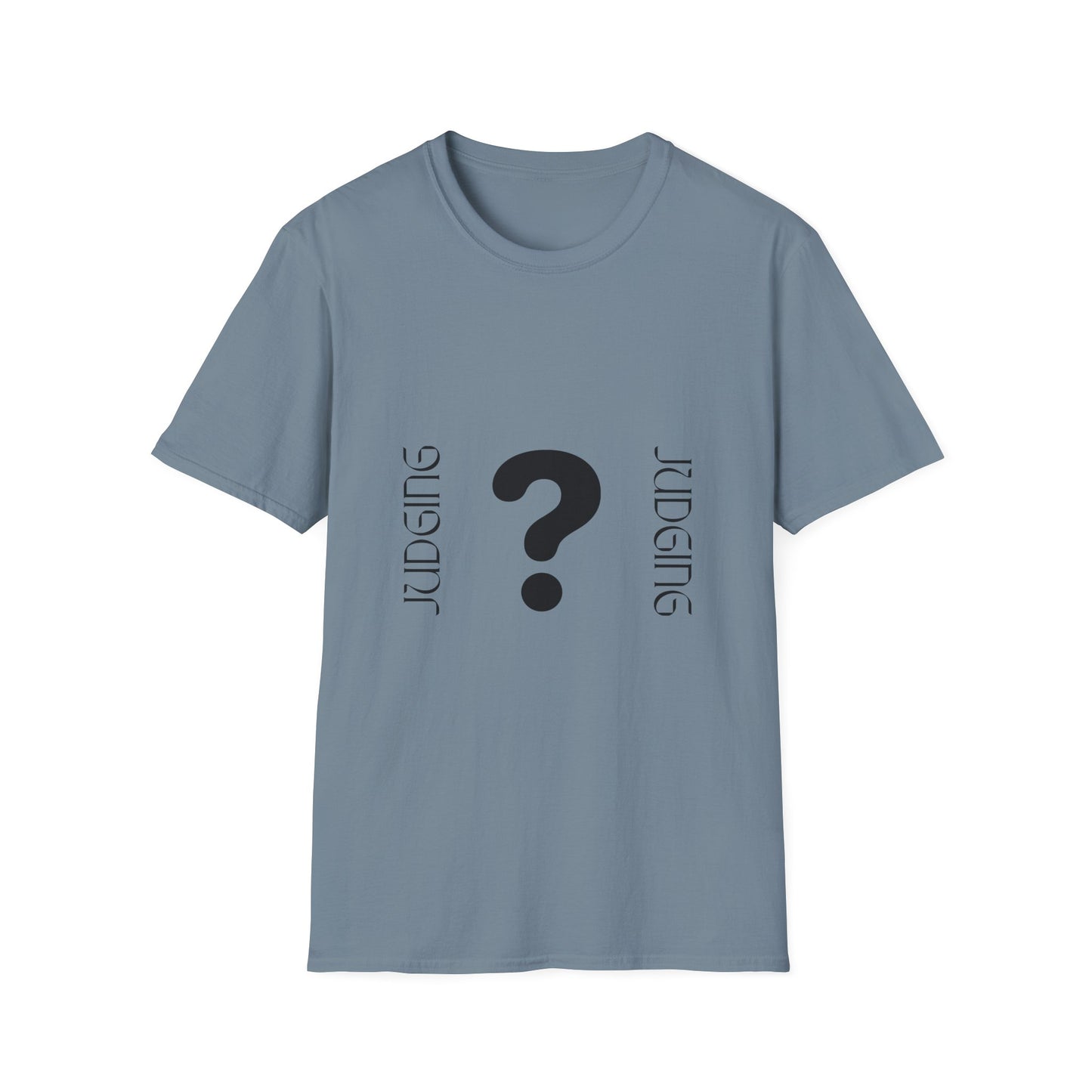 JUDGING Whimsical Unisex T-Shirt with Playful Door Design - Fun Gift for Friends, Casual Wear, Birthday Surprise, Everyday Humor, Quirky Style