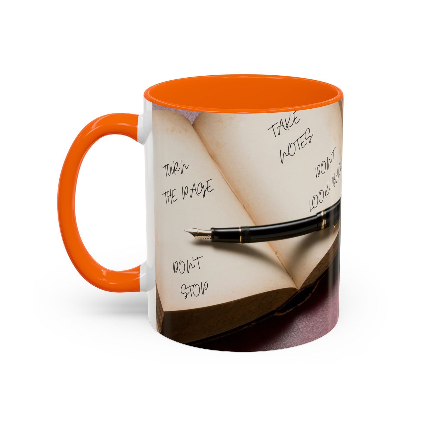 TURN THE PAGE NO TE DETENGAS Inspirational Accent Coffee Mug - Motivational Quotes, Perfect for Home or Office, Gift for Friends, Encouragement, Self-care