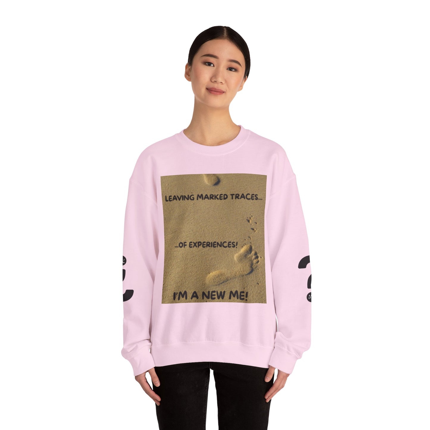 LEAVING MARKED TRACES New Beginnings Crewneck Sweatshirt | Inspirational Gift, Motivational Apparel, Unisex Fashion, Casual Wear, Self-Improvement