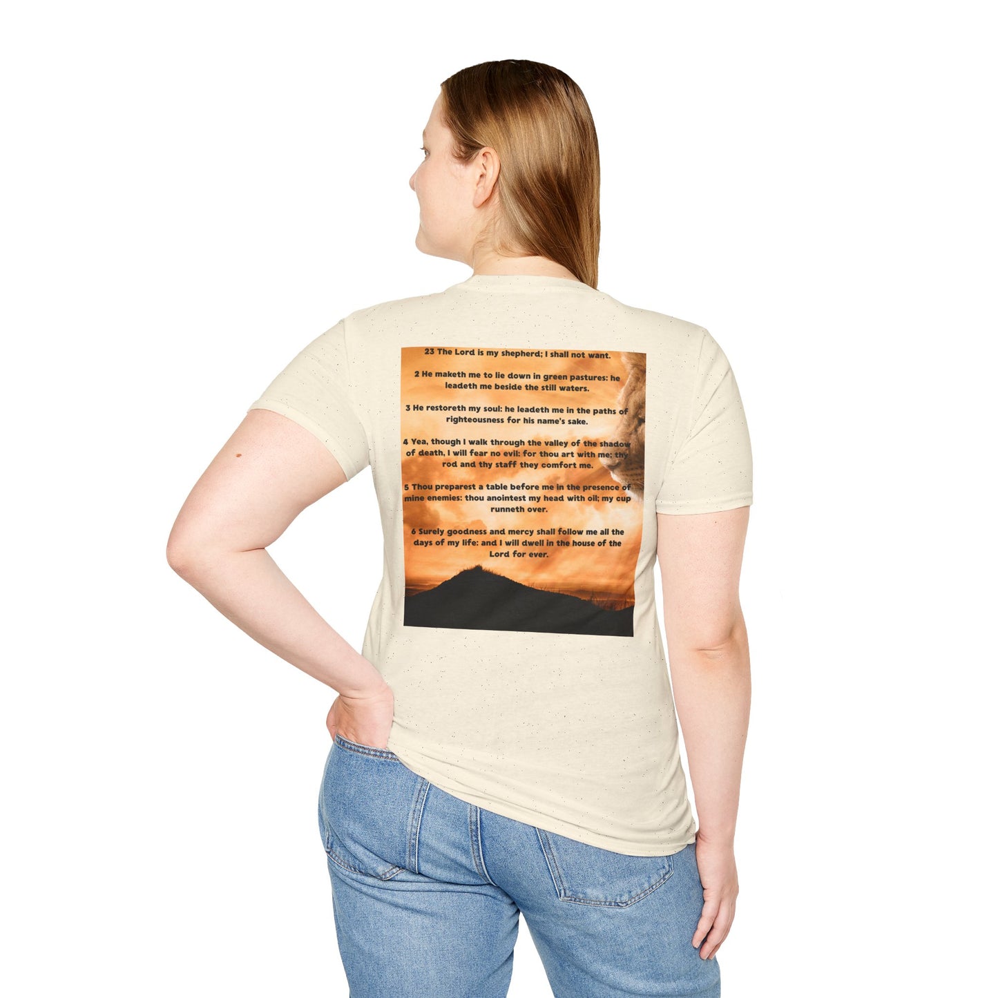 PSALM 23 Comfortable Faith-Inspired T-Shirt with Psalm 23 Design, Spiritual Tee, Christian Apparel, Inspirational Gifts, Everyday Wear