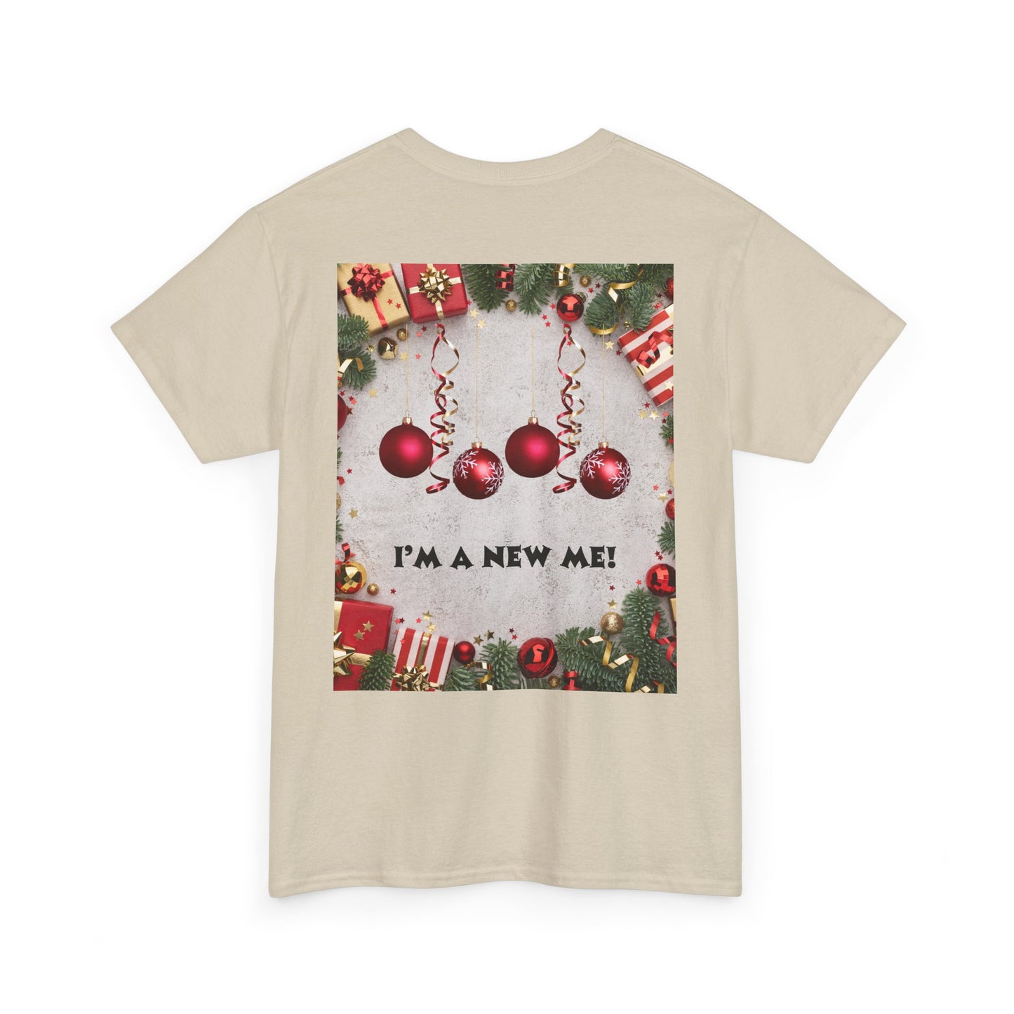 Christmas-Themed Unisex Heavy Cotton Tee, Holiday Gift, Festive Apparel, Family Gatherings, New Year Celebrations, Cute Christmas Shirt