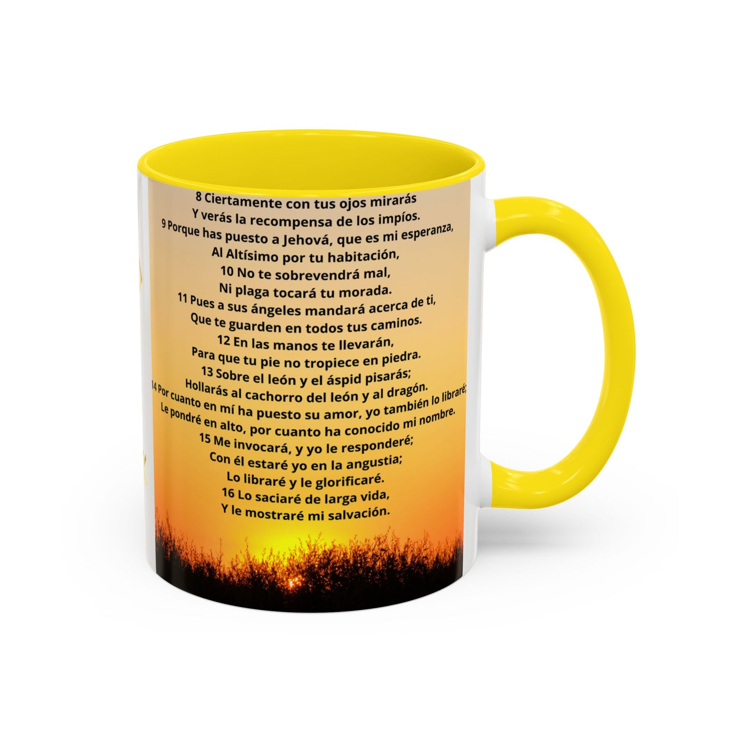 SALMO 91 Inspirational Coffee Mug, Motivational Mug, Gift for Coffee Lovers, Cozy Morning Vibes, Religious Gift