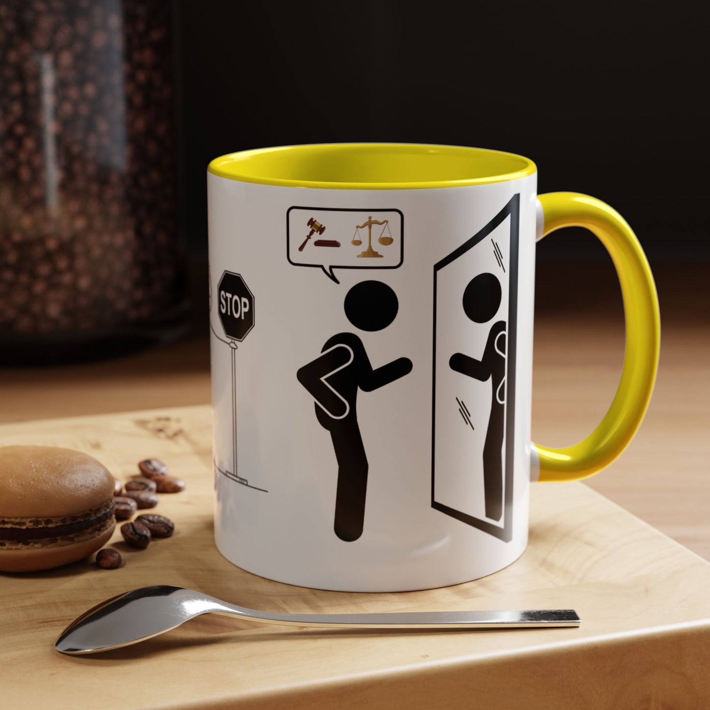 JUZGANDO Coffee Mug for Everyday Laughs, Funny Gift for Coffee Lovers, Quirky Office Mug, Unique Holiday Gift, Playful Drinkware
