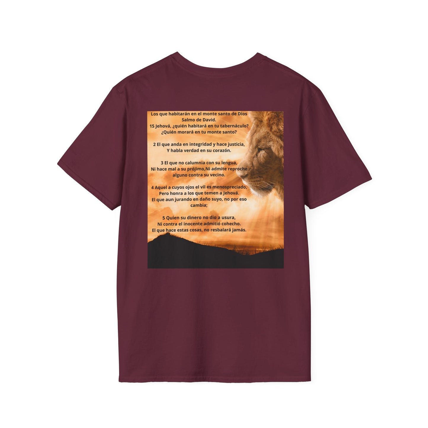 SALMOS 15 Inspirational T-Shirt, Unisex Softstyle Tee, Birthday Gift, Motivational Shirt, Soft Cotton Top, Unique Design