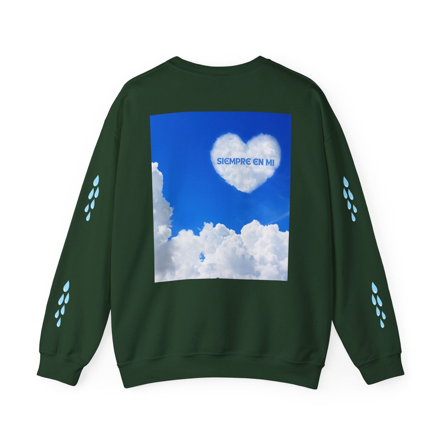 TE MANDO BESOS Heavenly Love Sweatshirt, Spiritual Crewneck, Angelic Gift, Cloud Art Pullover, Heartfelt Comfort Wear, Perfect for Love Celebrations
