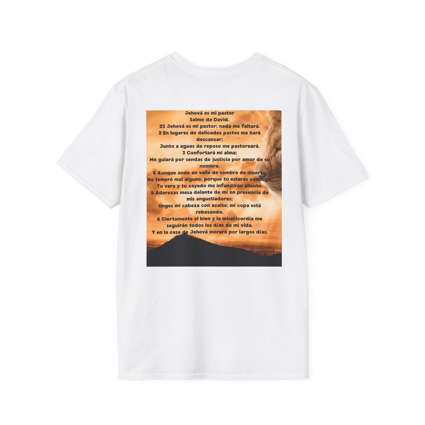 SALMOS 23 Inspirational Unisex T-Shirt with Psalm 23 Design, Motivational Gift for Friends, Faith-Based Apparel, Religious Shirt, Casual Wear