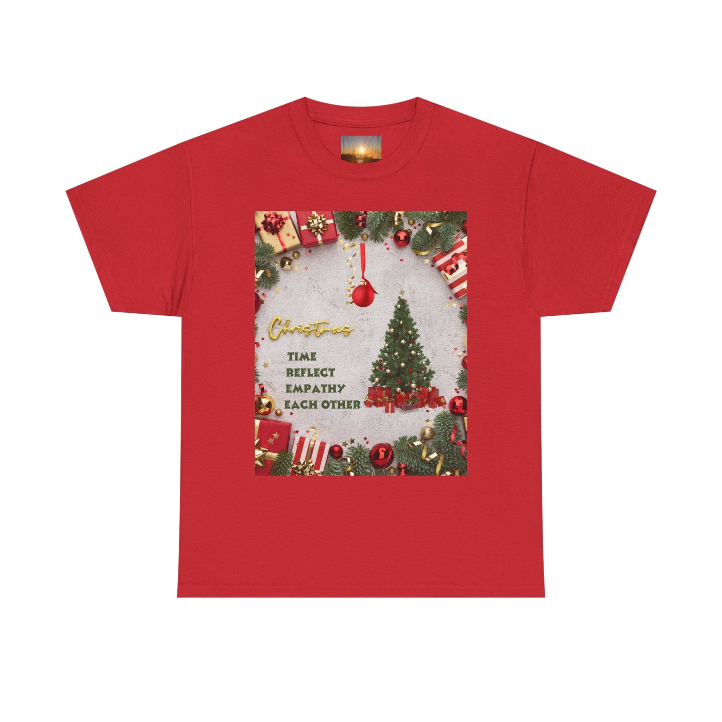 Christmas-Themed Unisex Heavy Cotton Tee, Holiday Gift, Festive Apparel, Family Gatherings, New Year Celebrations, Cute Christmas Shirt