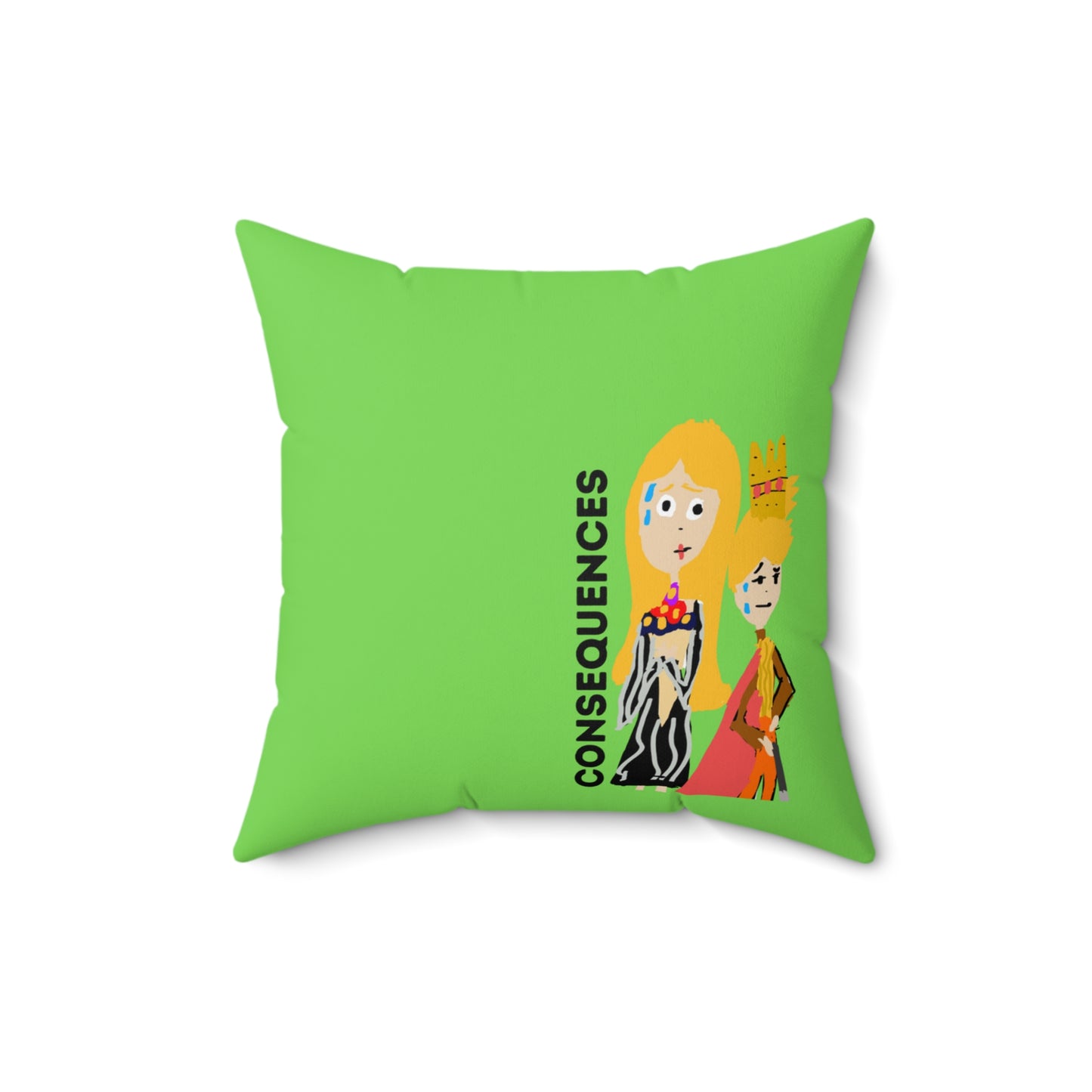 CONSEQUENCES ISAAC IDYER ARTS DESINGS Spun Polyester Square Pillow