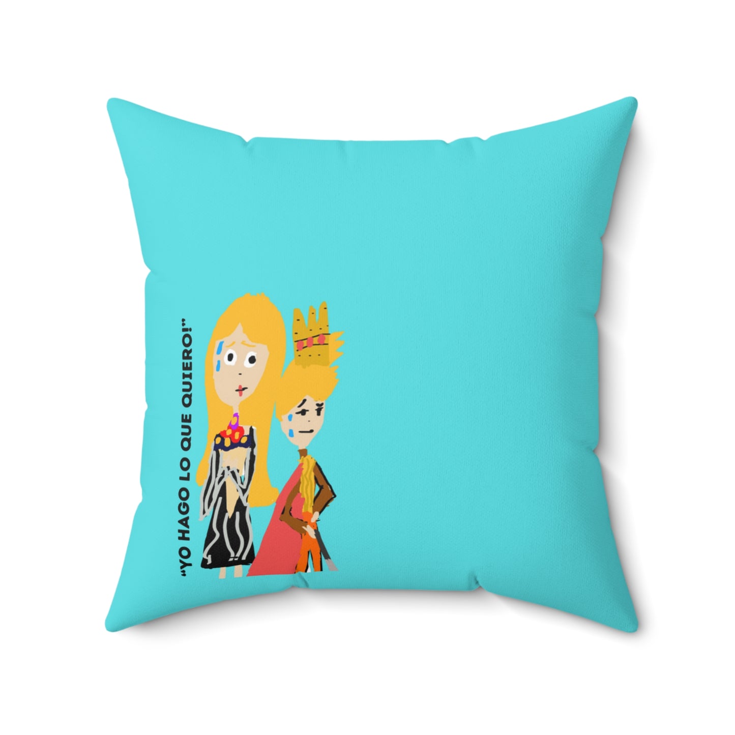 YO HAGO LO QUE QUIERO ISAAC IDYER ARTS DESINGS Spun Polyester Square Pillow