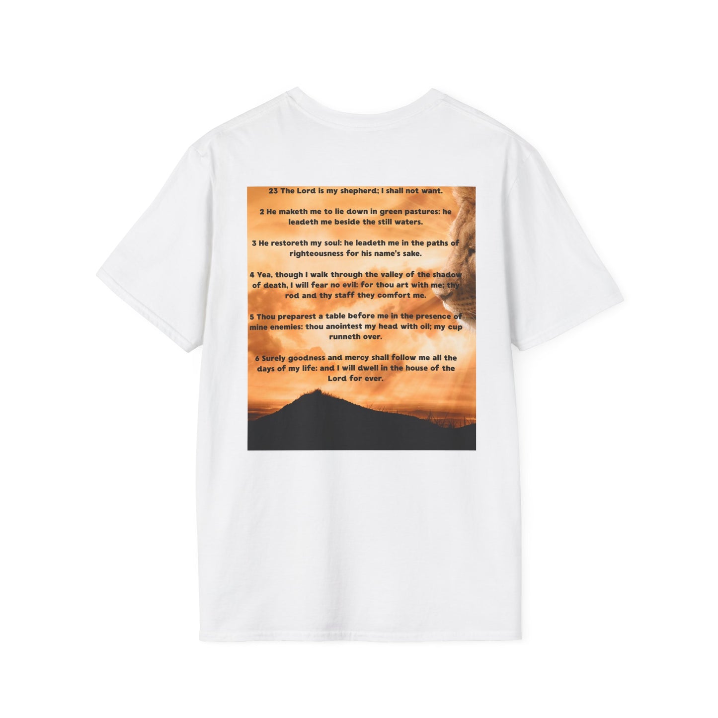 PSALM 23 Comfortable Faith-Inspired T-Shirt with Psalm 23 Design, Spiritual Tee, Christian Apparel, Inspirational Gifts, Everyday Wear
