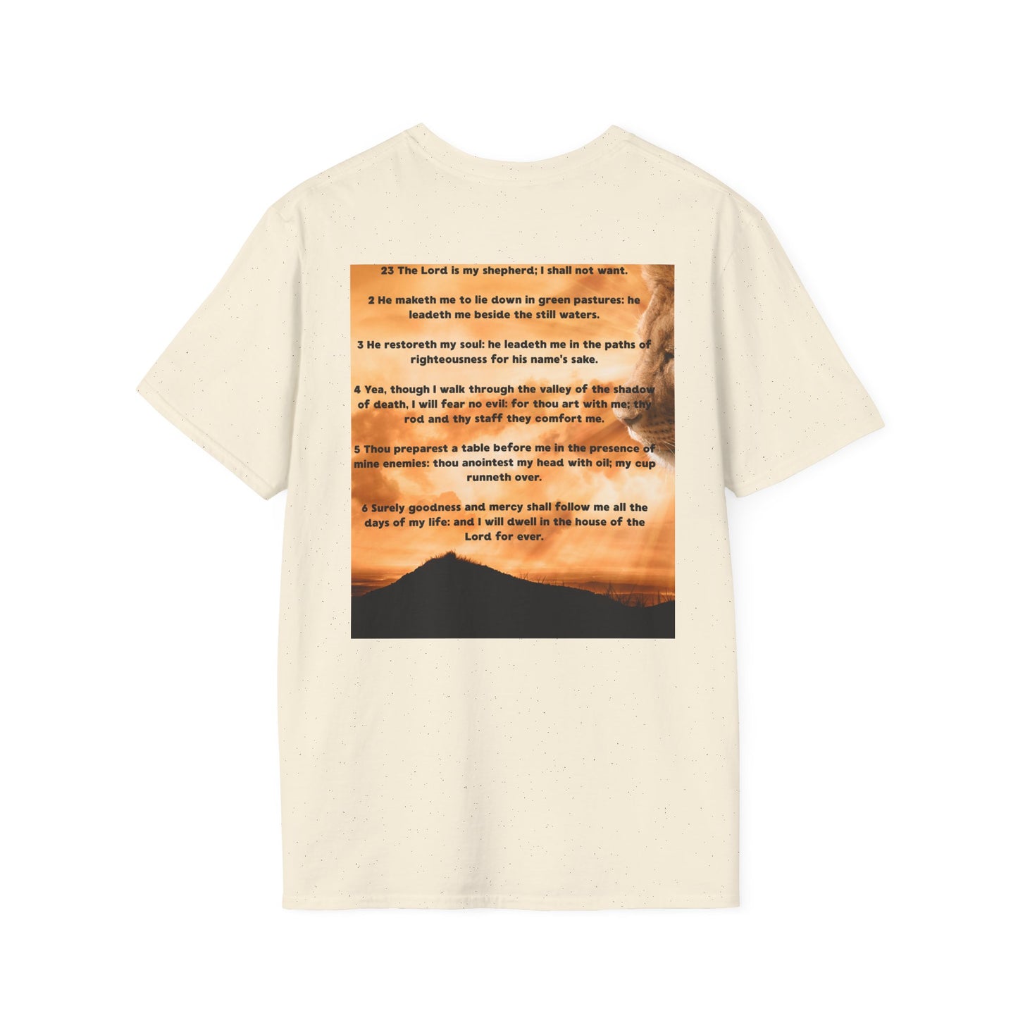 PSALM 23 Comfortable Faith-Inspired T-Shirt with Psalm 23 Design, Spiritual Tee, Christian Apparel, Inspirational Gifts, Everyday Wear