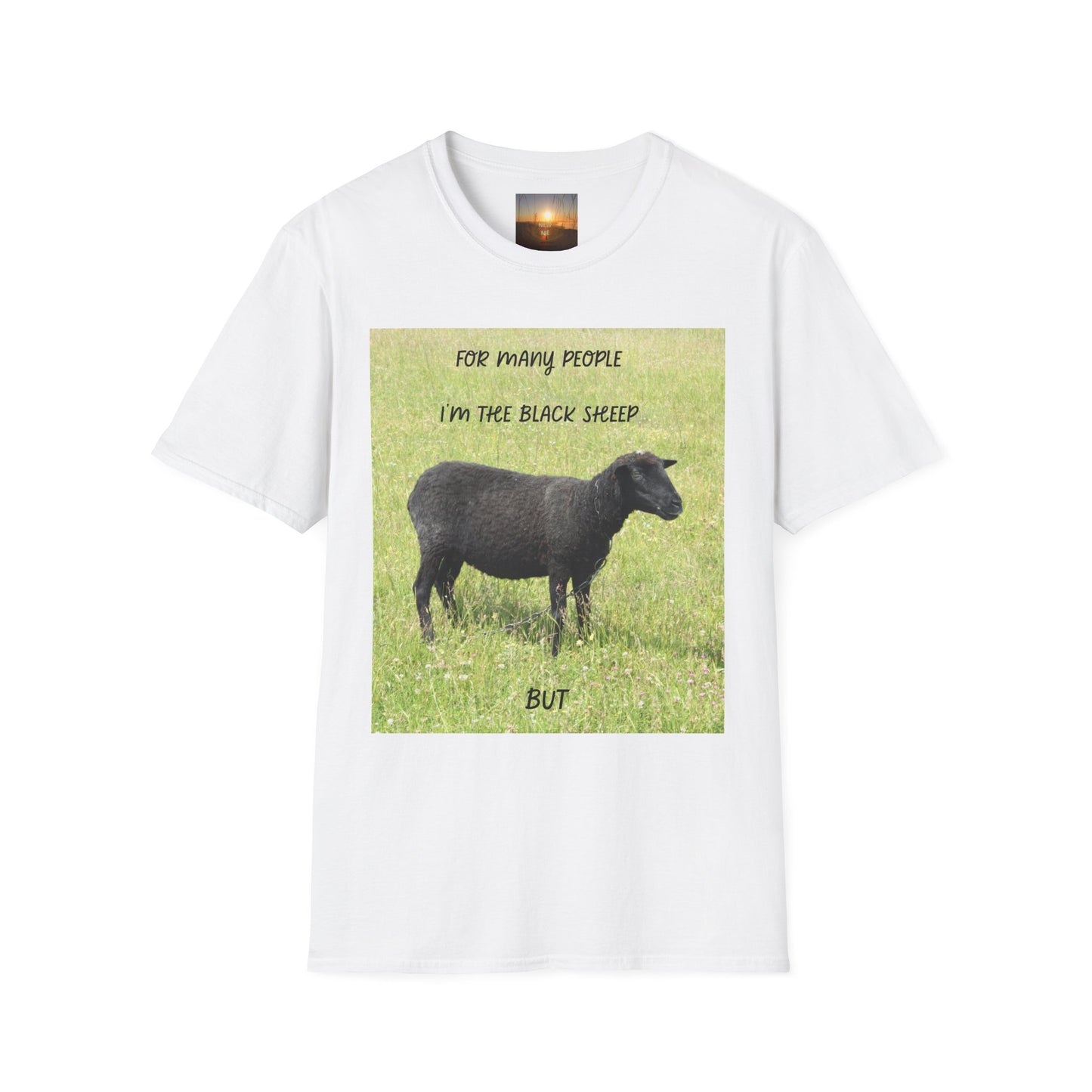 BLACK SHEEP Playful Sheep Graphic T-Shirt, Fun Tee for Animal Lovers, Gift for Sheeple, Humorous Farm Shirt, Cute Casual Top
