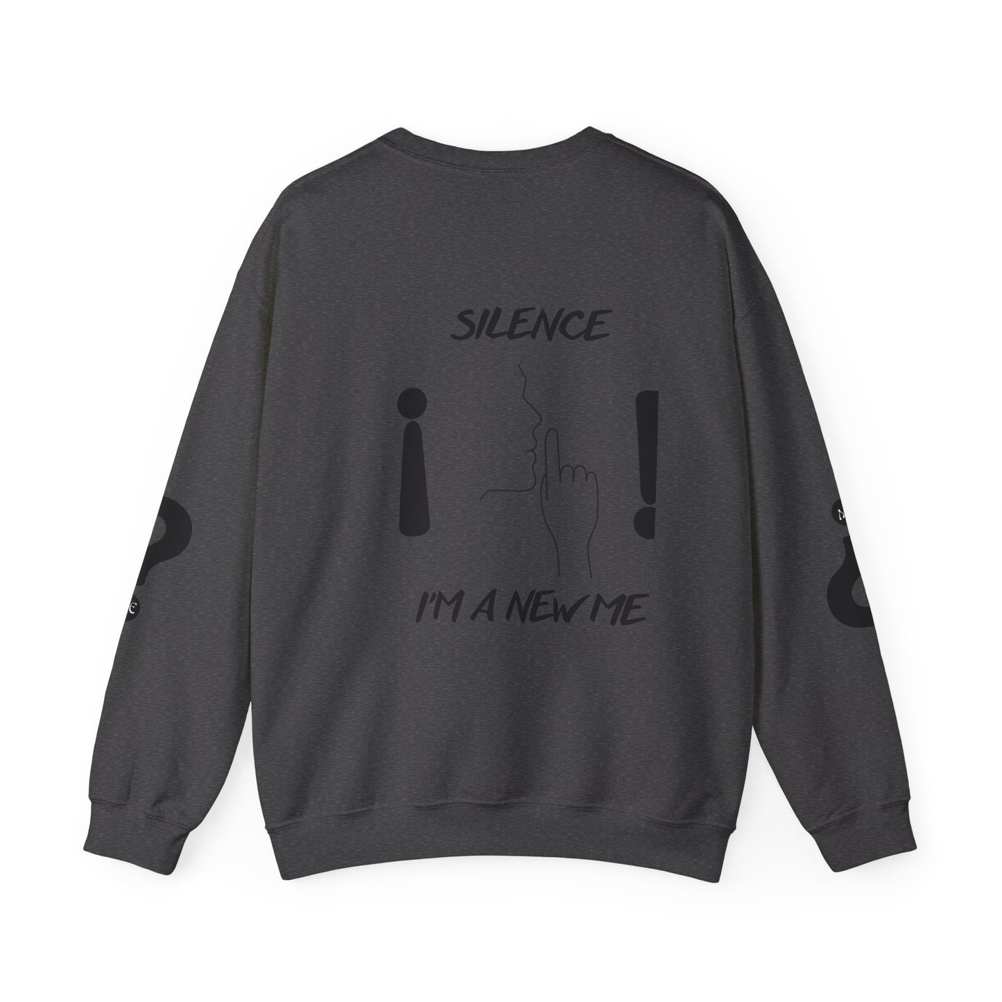 SHHH! SILENCE Unisex Humor Crewneck Sweatshirt: Funny Silence Design, Perfect for Gifting, Casual Wear, Birthday, Holidays, Conversation Starter
