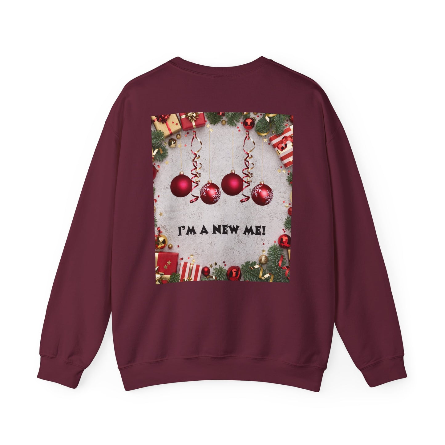 Cozy Christmas Sweatshirt - Reflect Empathy & Be A New You, Holiday Gift, Winter Fashion, Christmas Celebration, Unisex Crewneck