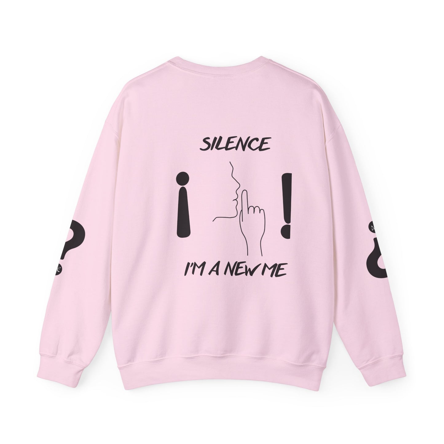 SHHH! SILENCE Unisex Humor Crewneck Sweatshirt: Funny Silence Design, Perfect for Gifting, Casual Wear, Birthday, Holidays, Conversation Starter
