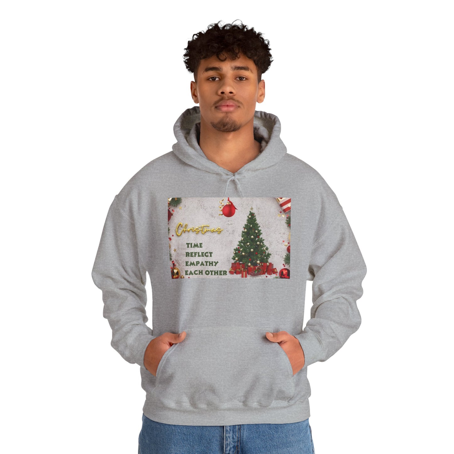 Christmas Vibe Hoodie, Festive Sweatshirt for Holiday Celebrations, Cozy Gift for Friends and Family, Unisex Winter Wear, Reflect Empathy