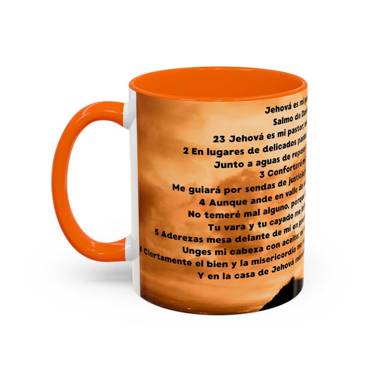 SALMO 23 Inspirational Lion Coffee Mug - Faith, Spirituality, Gift for Him/Her, Motivational Drinkware, Religious Home Decor