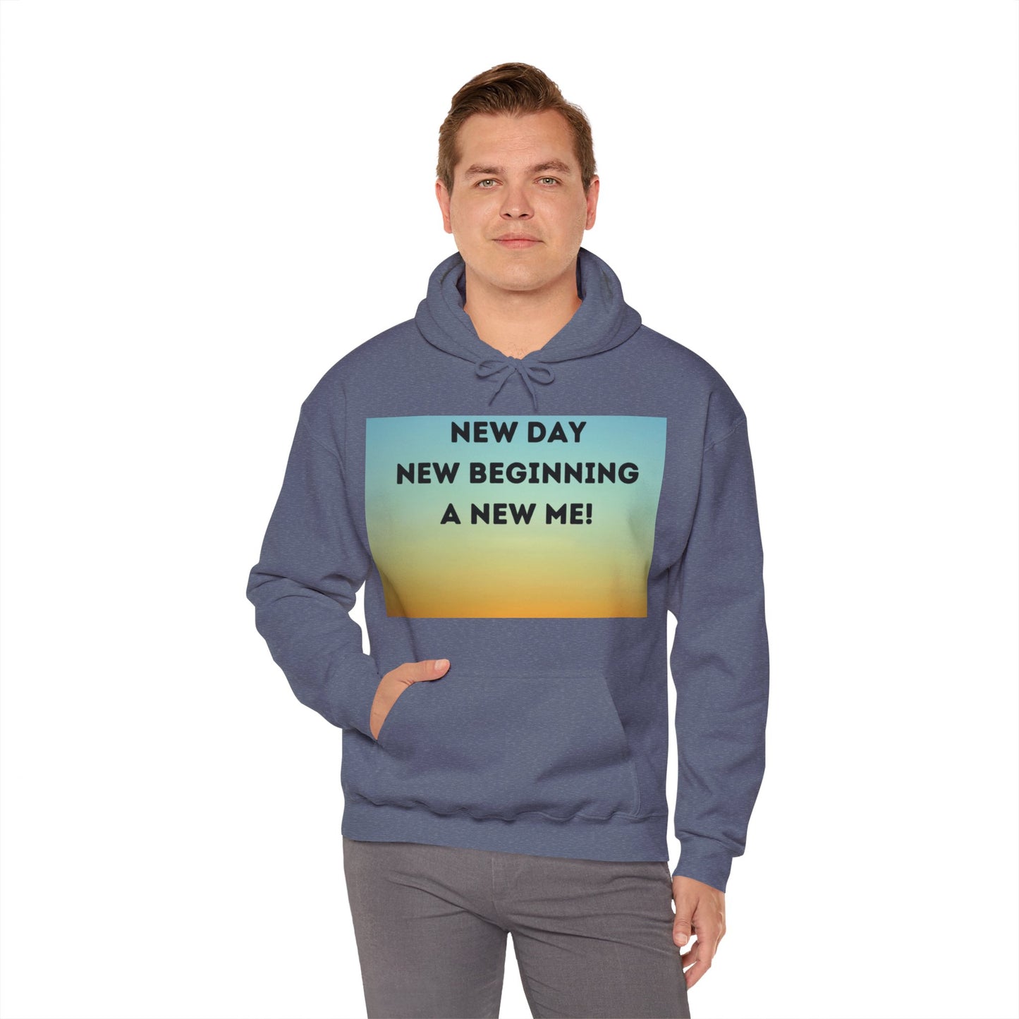 NEW DAY NEW BEGINNING A NEW ME Unisex Heavy Blend™ Hooded Sweatshirt