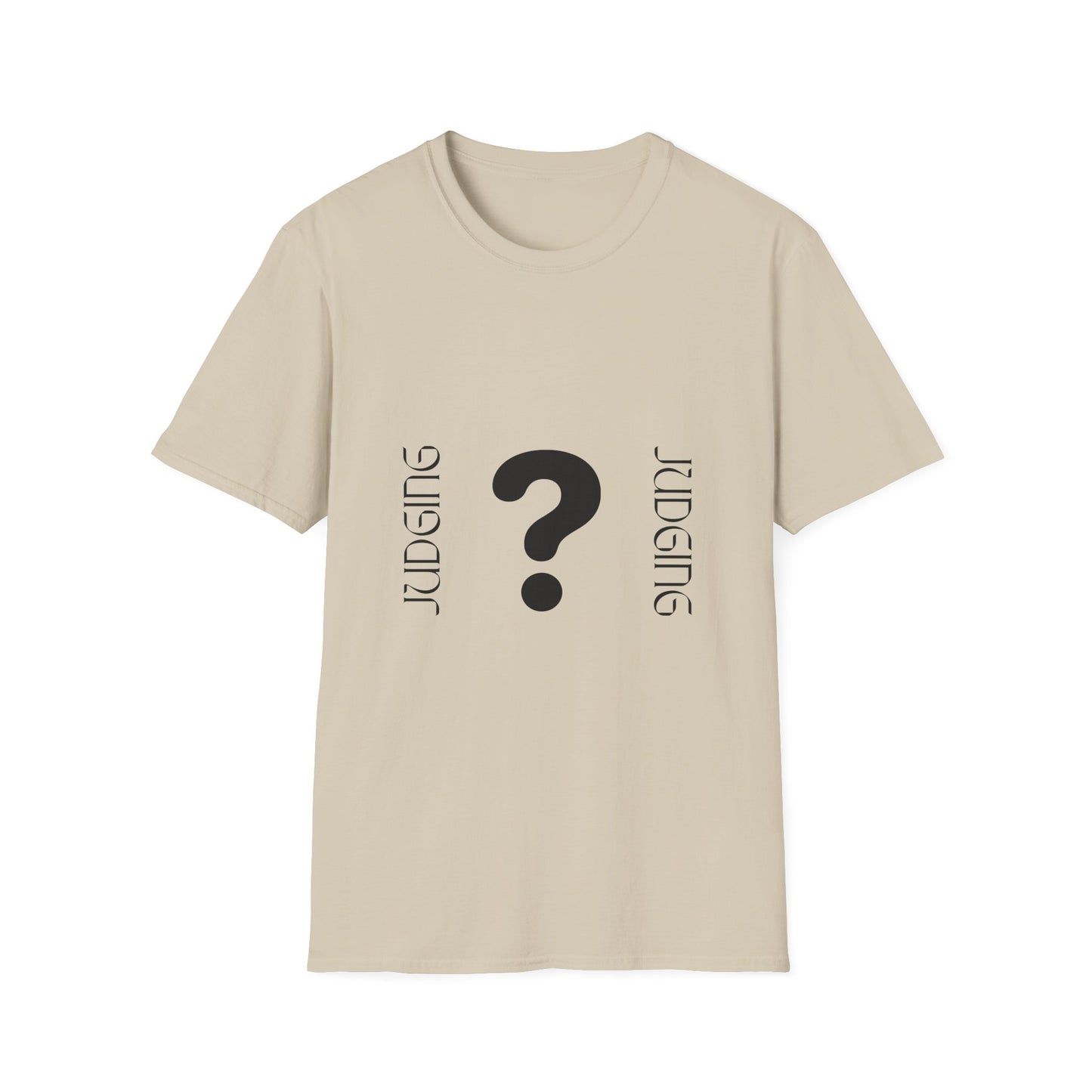 JUDGING Whimsical Unisex T-Shirt with Playful Door Design - Fun Gift for Friends, Casual Wear, Birthday Surprise, Everyday Humor, Quirky Style