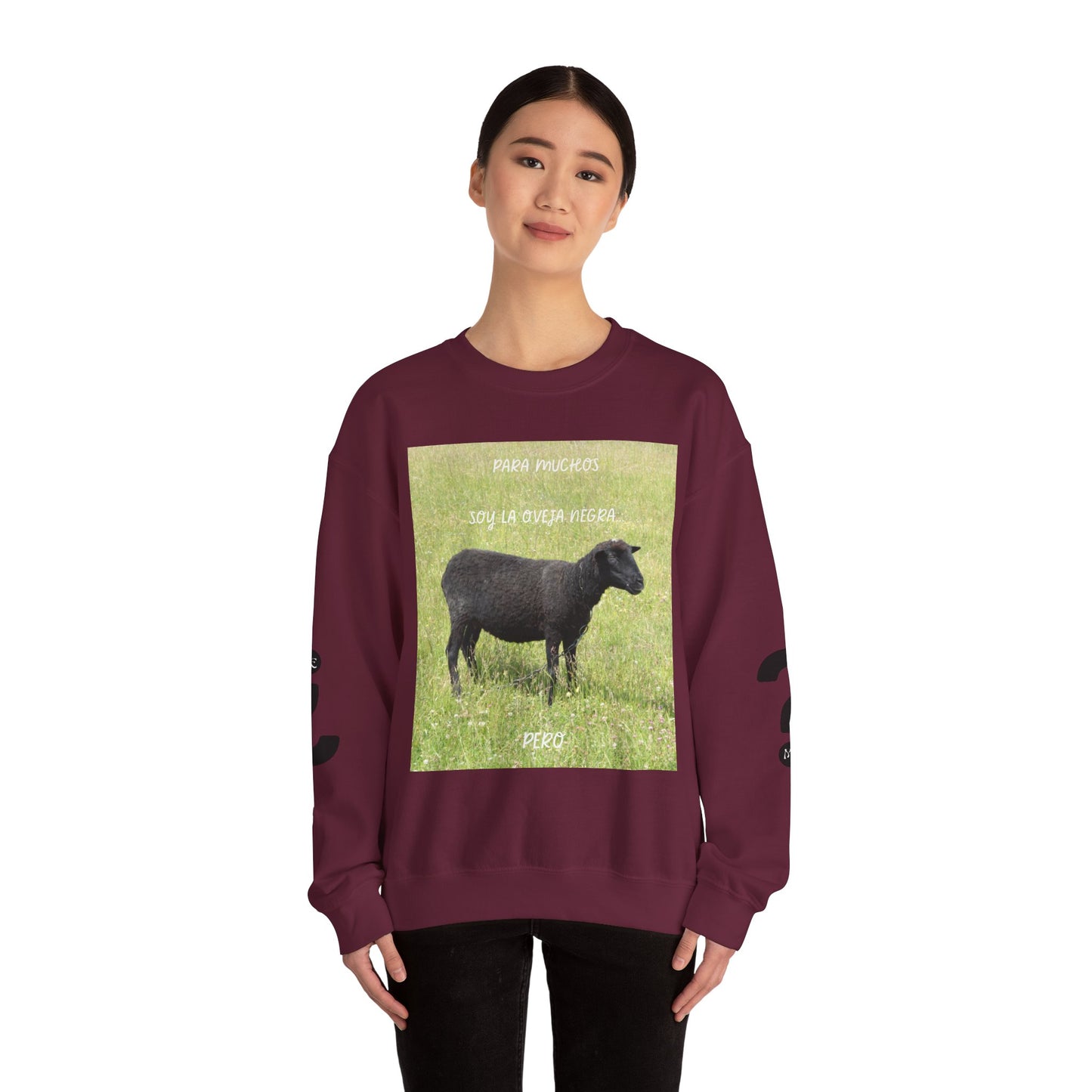 OVEJA NEGRA Crewneck Sweatshirt, Perfect Gift for Animal Lovers, Farmhouse Style, Pastoral Vibe, Ideal for Holidays