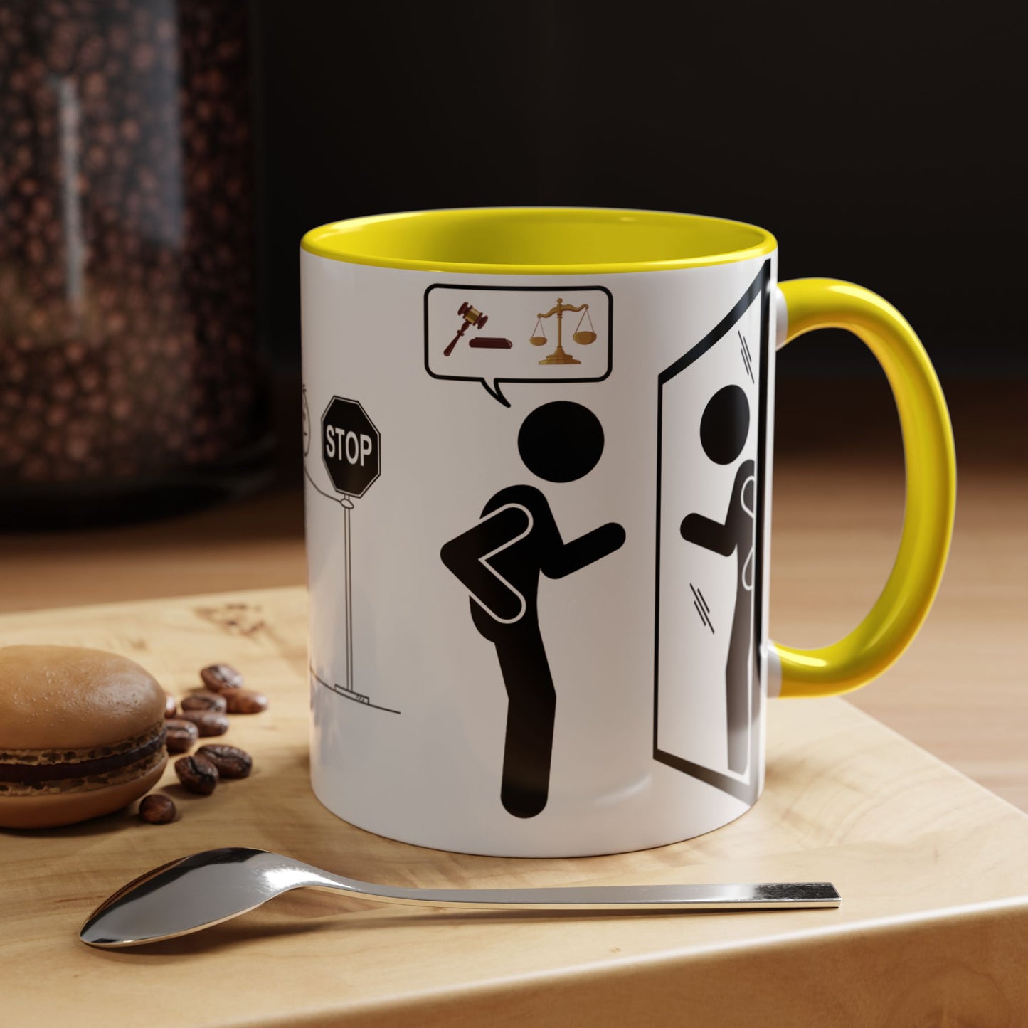 Judging Coffee Mug - 11 & 15oz Ceramic Drinkware for Funny Gift, Home Decor, Office Use, Tea Lovers, Unique Present